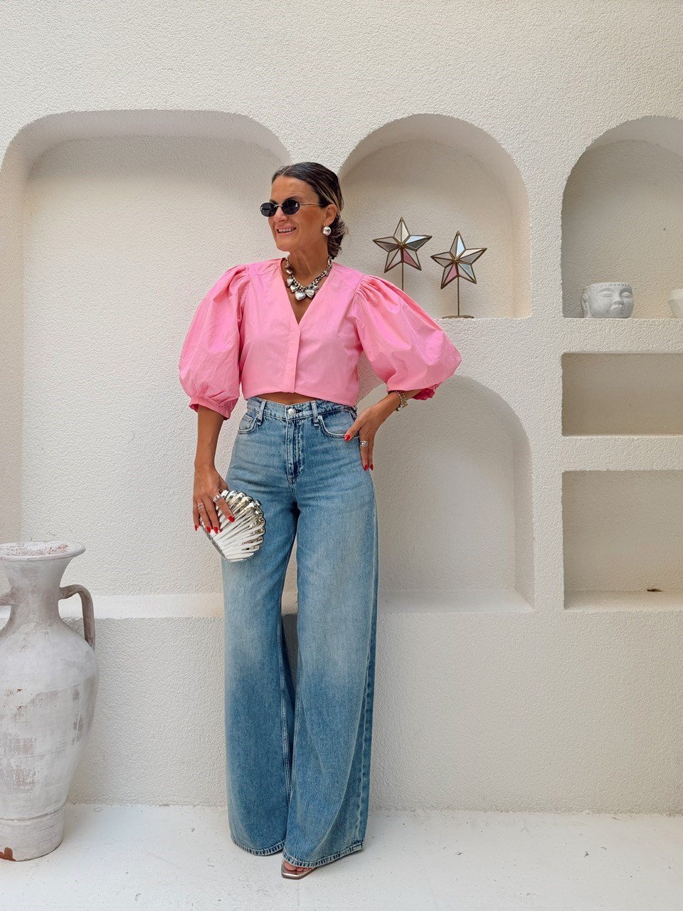 Nişantaşı Butik YÜKSEK BEL YIKAMALI STRAİGHT JEAN