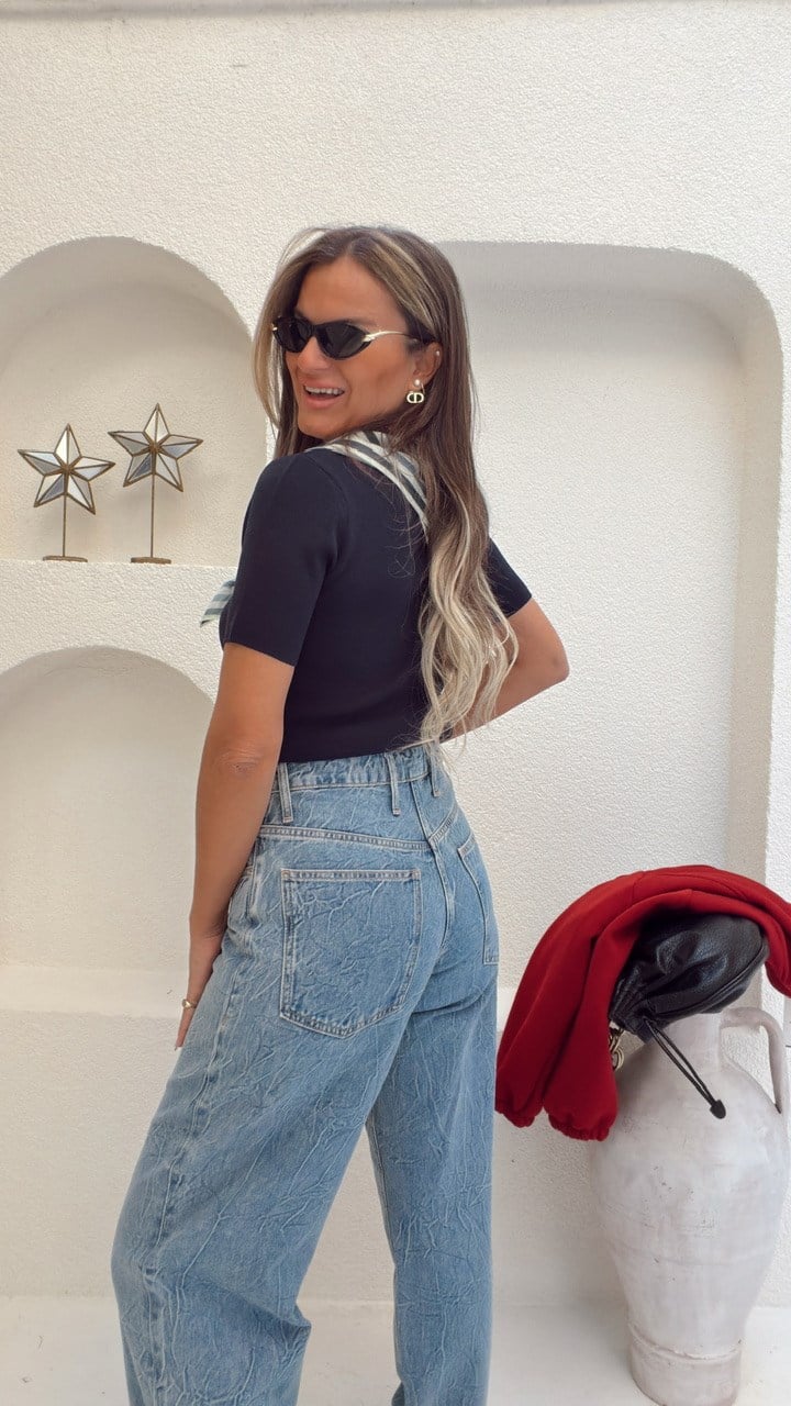Nişantaşı Butik YÜKSEK BEL YIKAMALI STRAİGHT JEAN