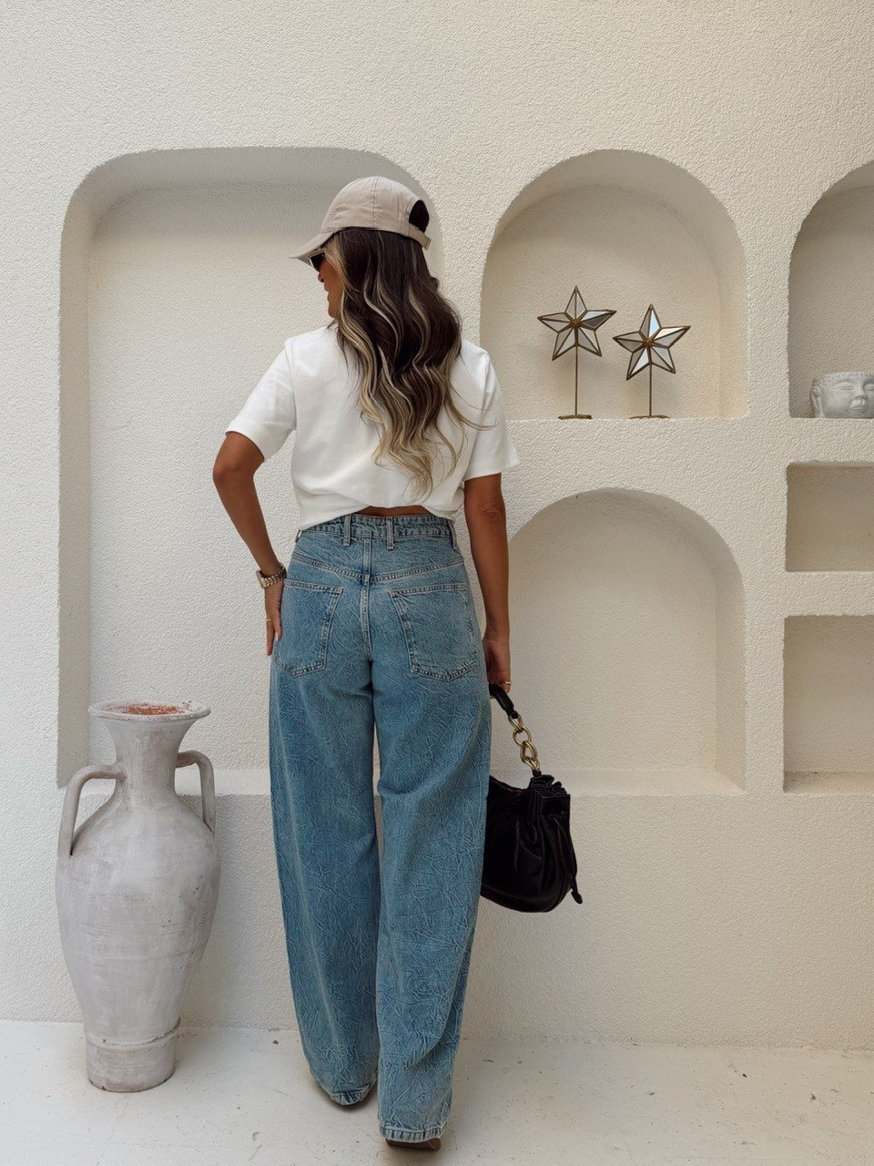 Nişantaşı Butik YÜKSEK BEL YIKAMALI STRAİGHT JEAN