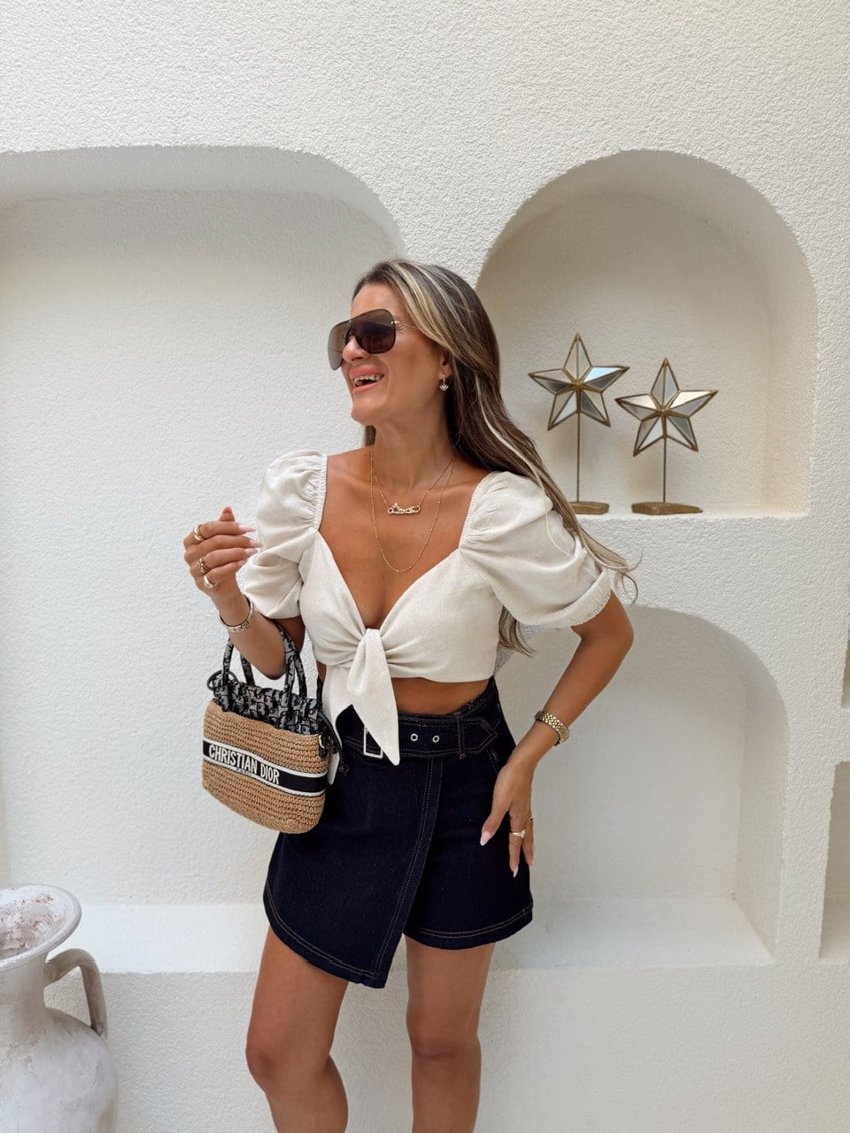 Nişantaşı Butik YÜKSEKBEL LİKRALI KEMER DETAY ŞORT ETEK KONTRAST