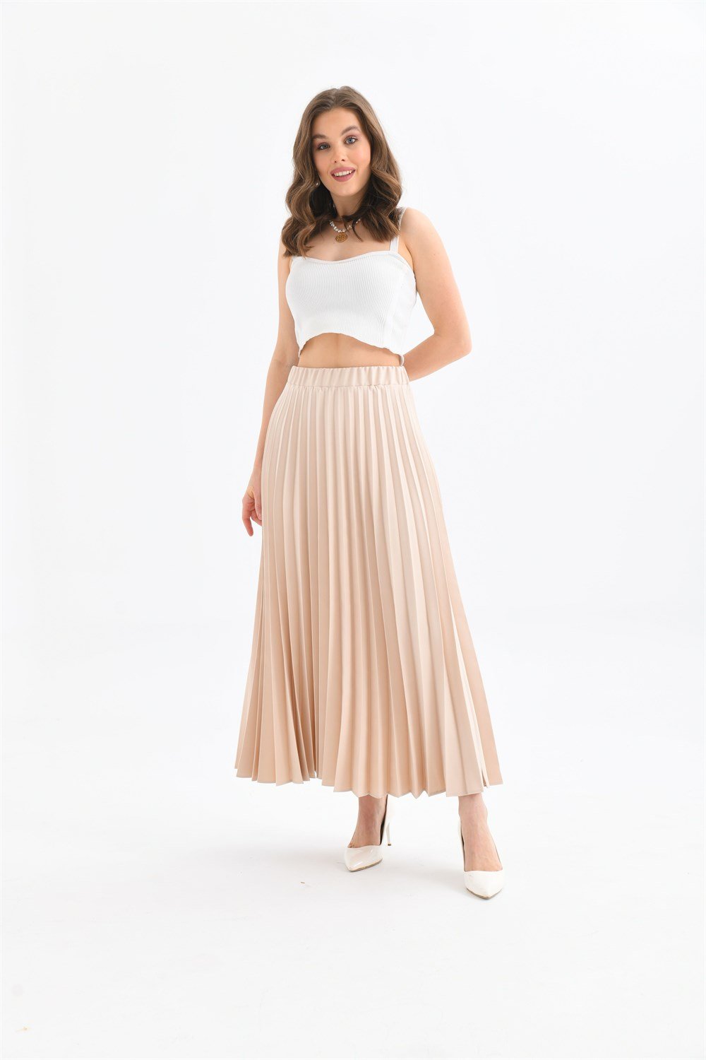 Bayan Plise Etek TAŞ