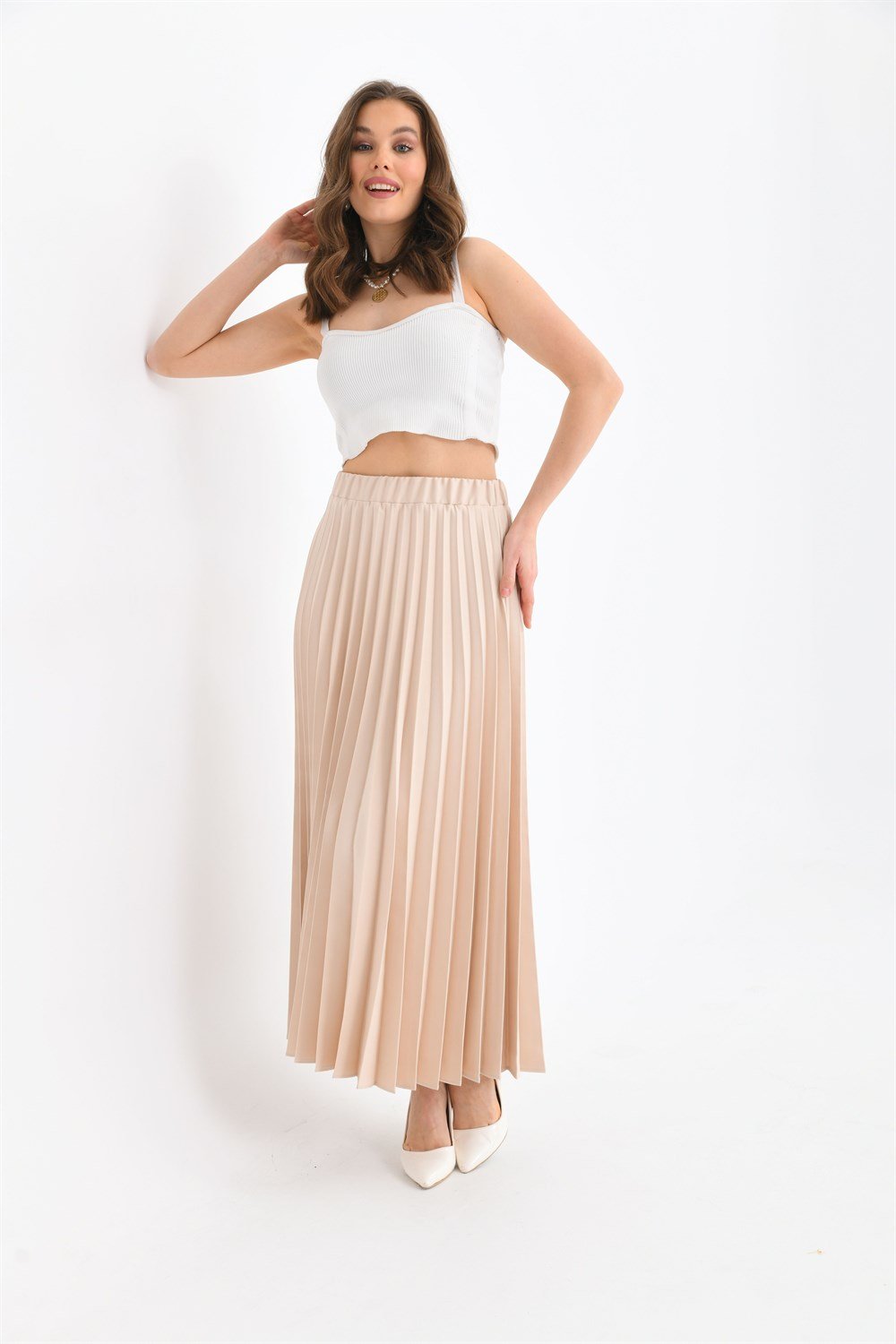 Bayan Plise Etek TAŞ