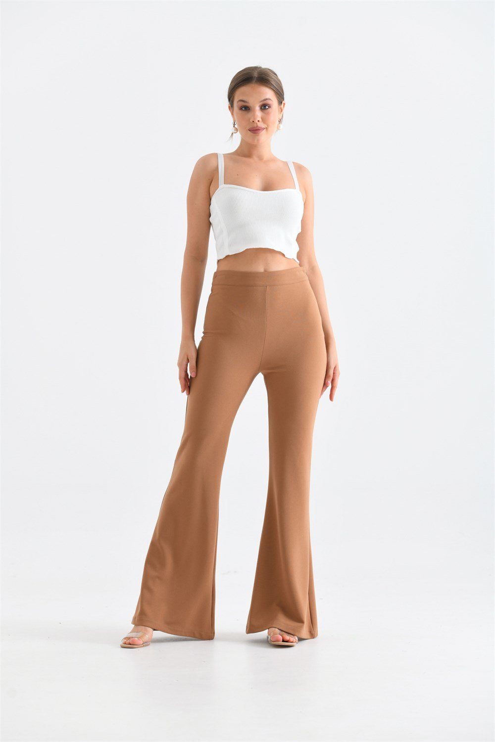 Bayan Scuba Crep Pantolon VİZON