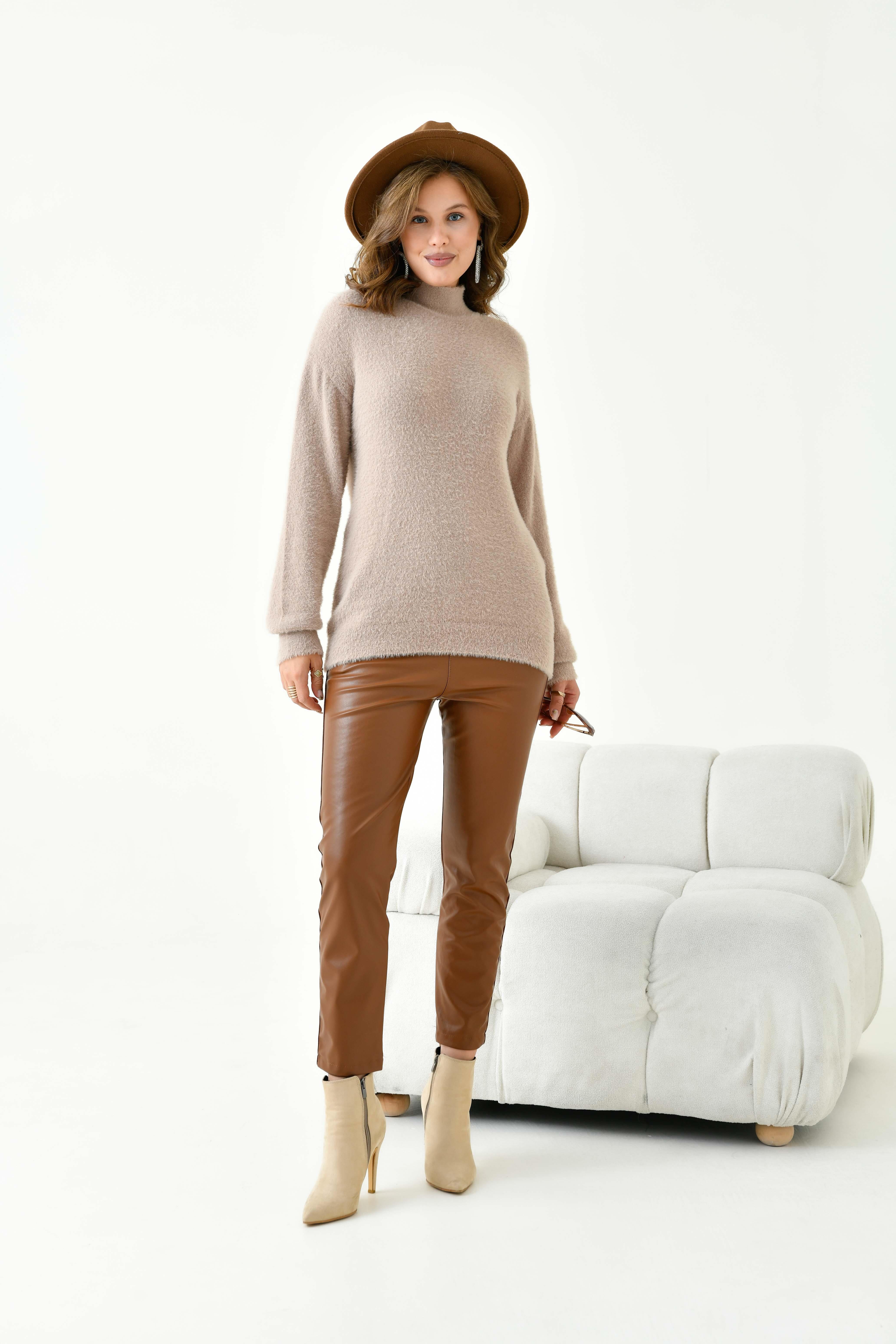 Ftz Kadın Basic Kazak A. Vizon 20878