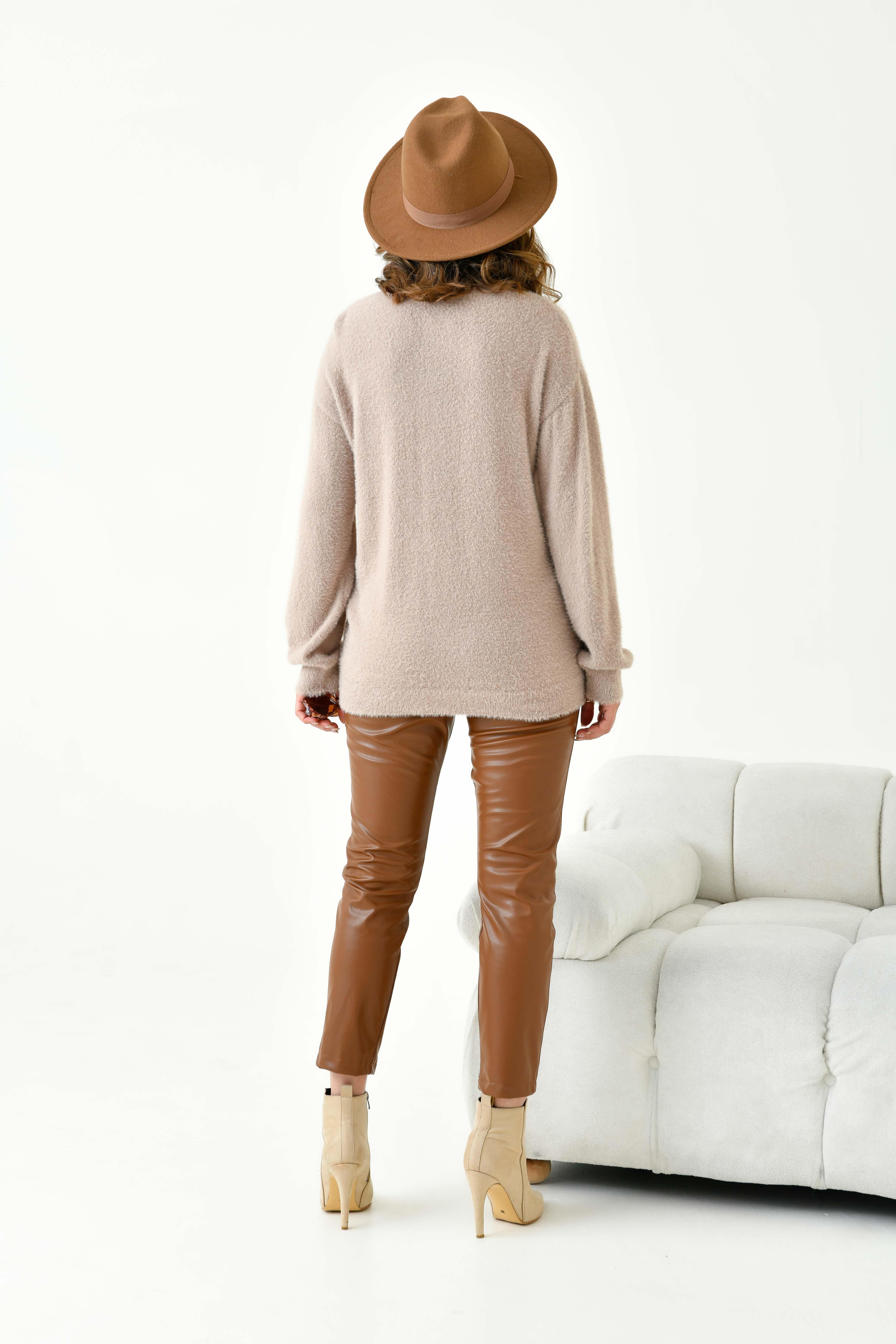 Ftz Kadın Basic Kazak A. Vizon 20878