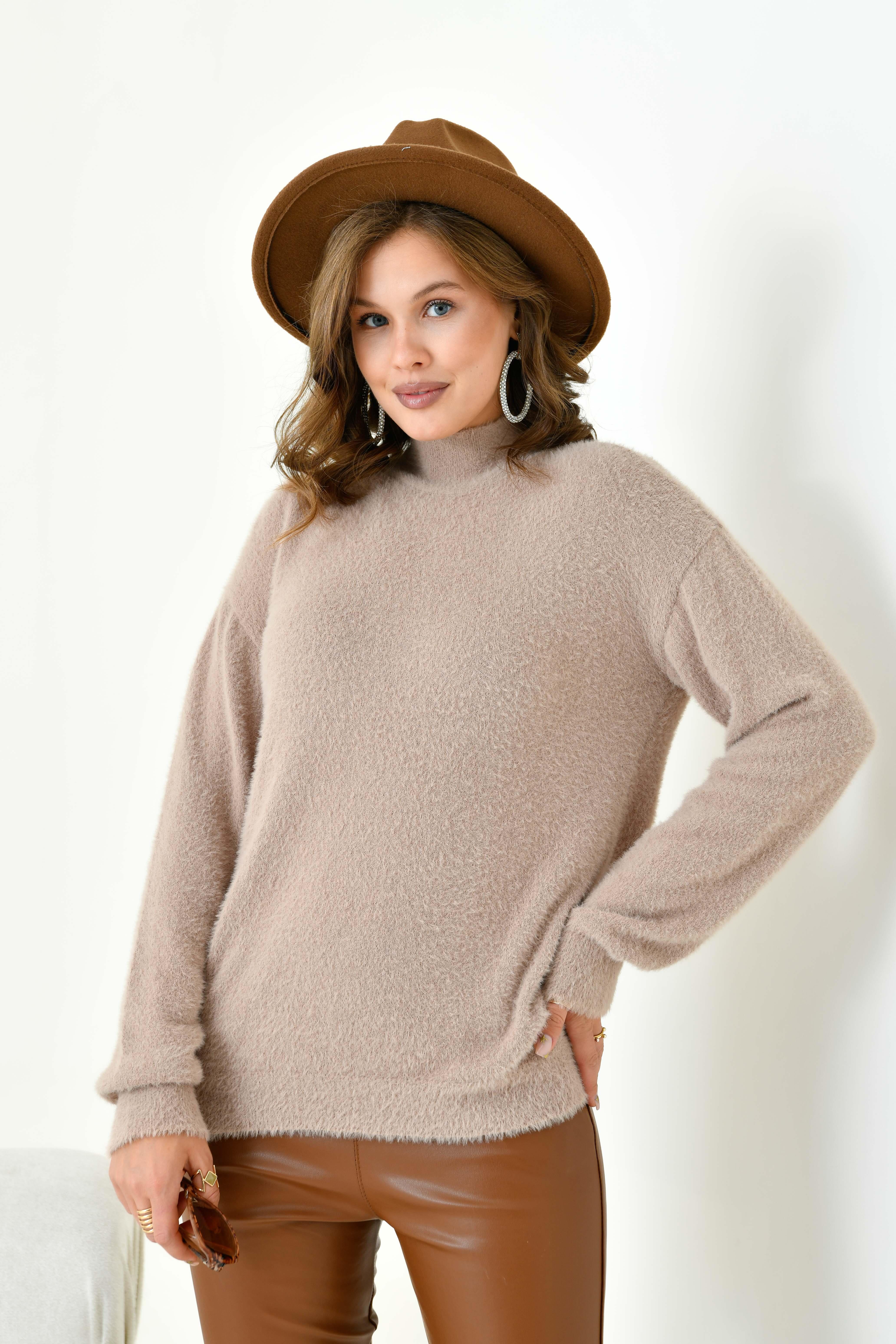 Ftz Kadın Basic Kazak A. Vizon 20878