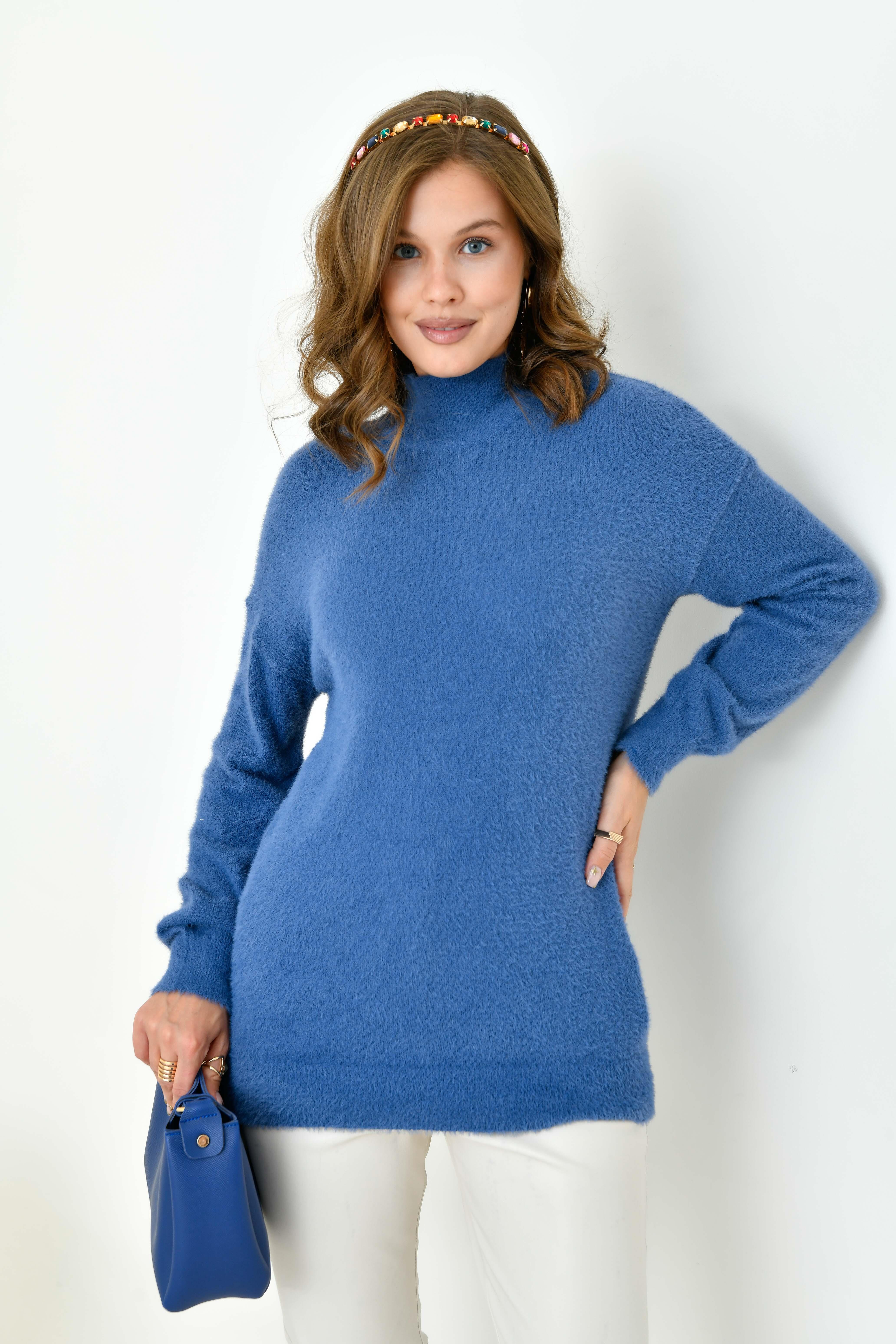 Ftz Kadın Basic Kazak İndigo 20878