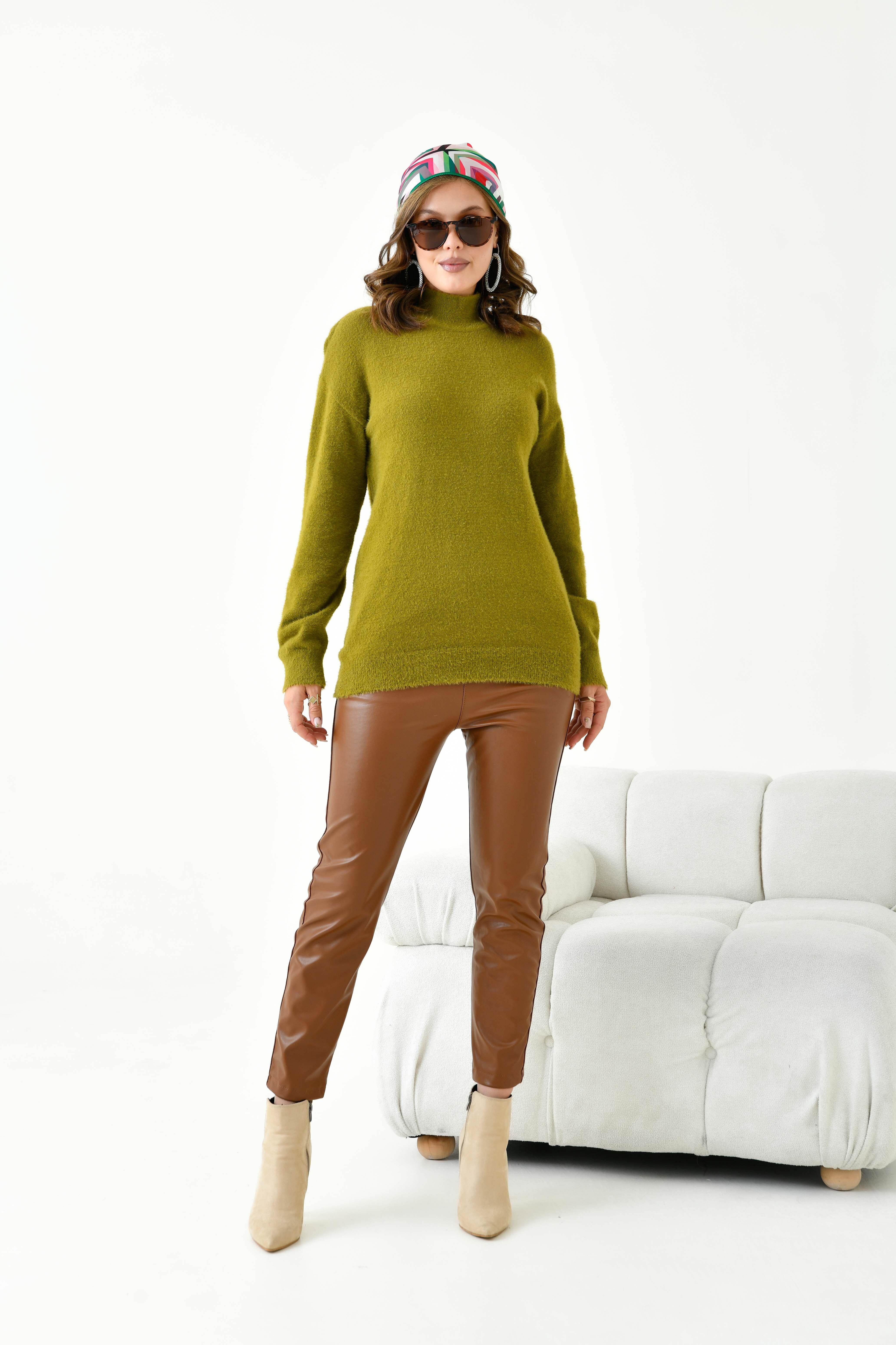 Ftz Kadın Basic Kazak Koyu Yeşil 20878