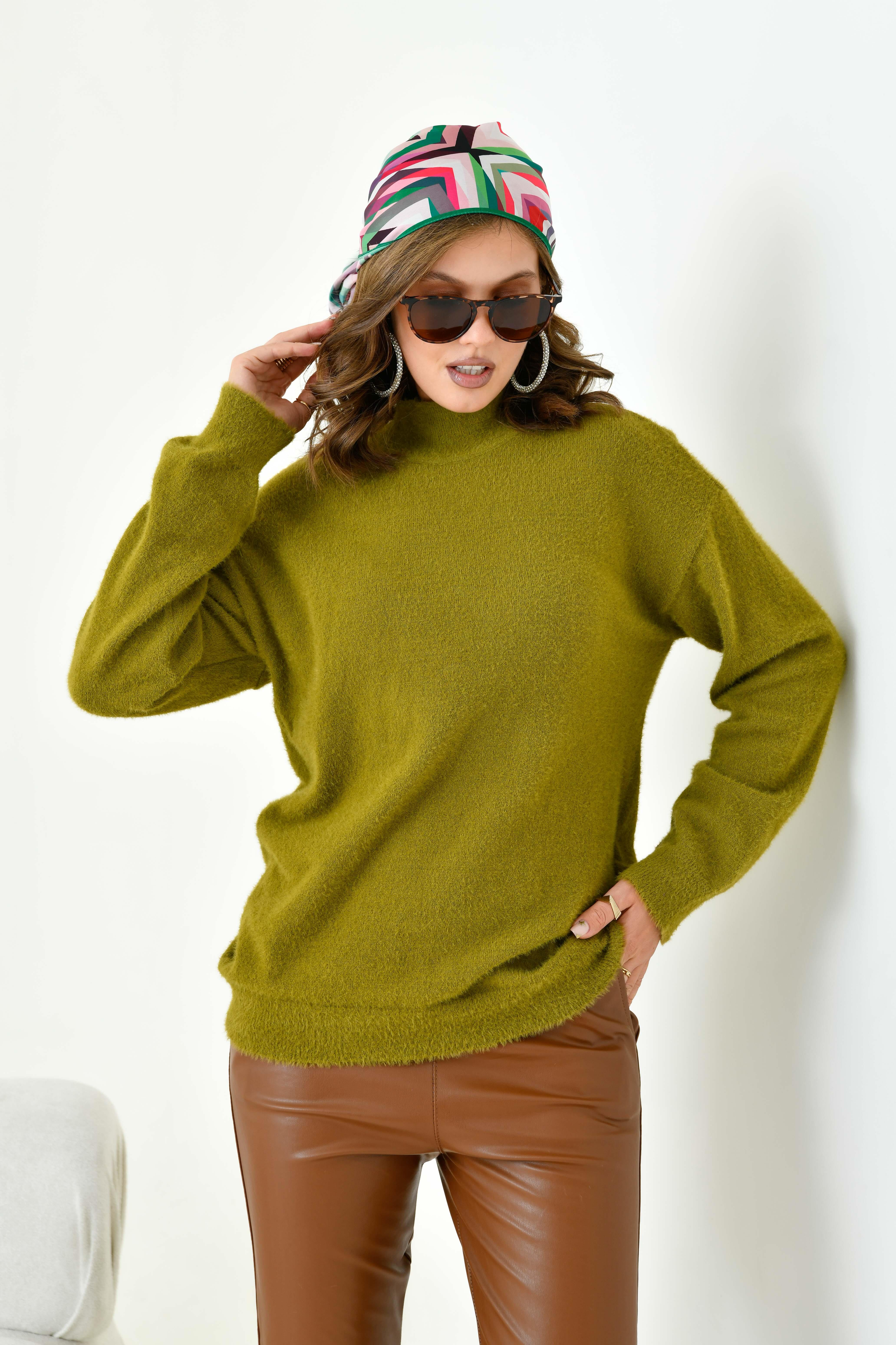 Ftz Kadın Basic Kazak Koyu Yeşil 20878