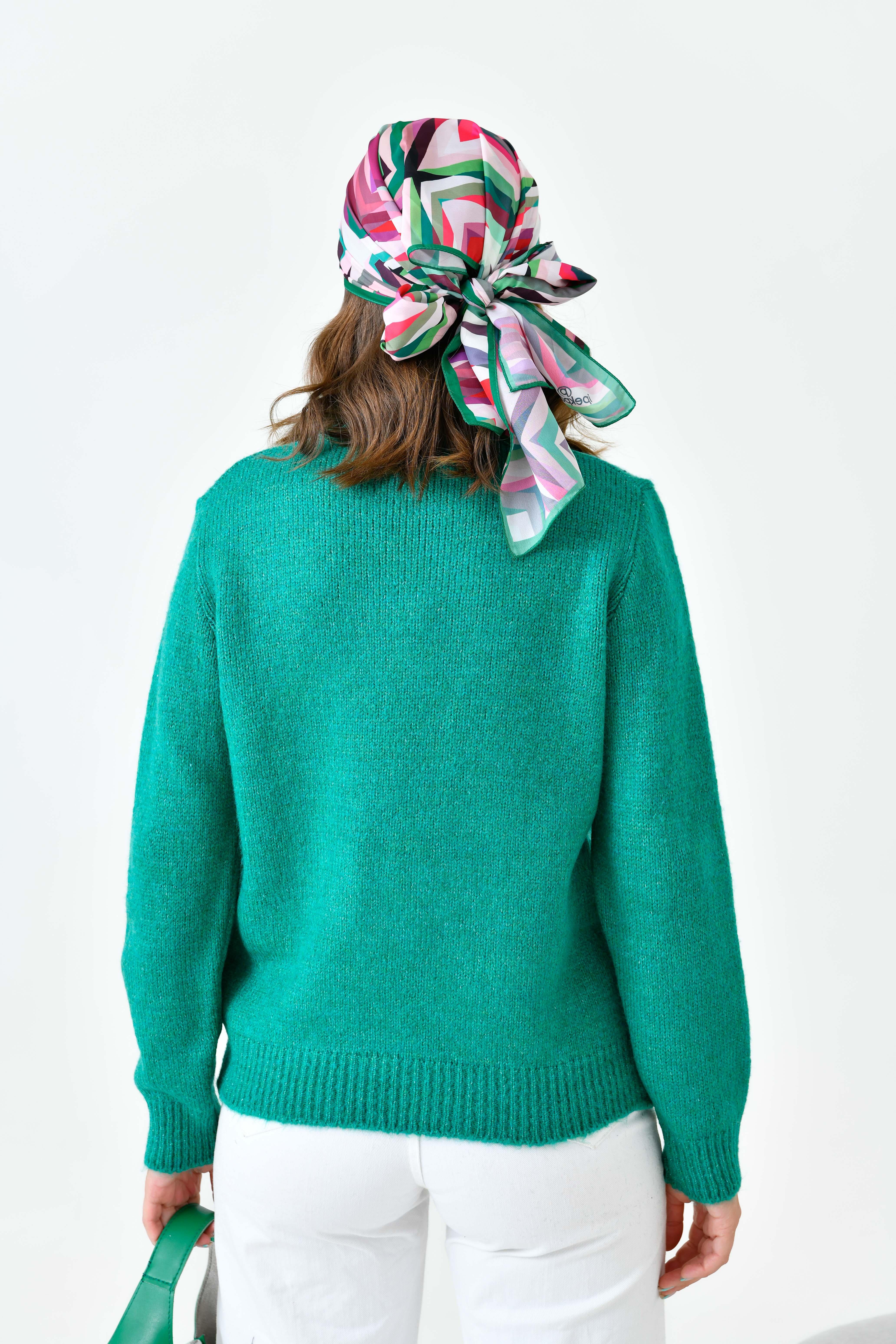 Ftz Kadın Boncuk İşlemeli Kazak Benetton 20741