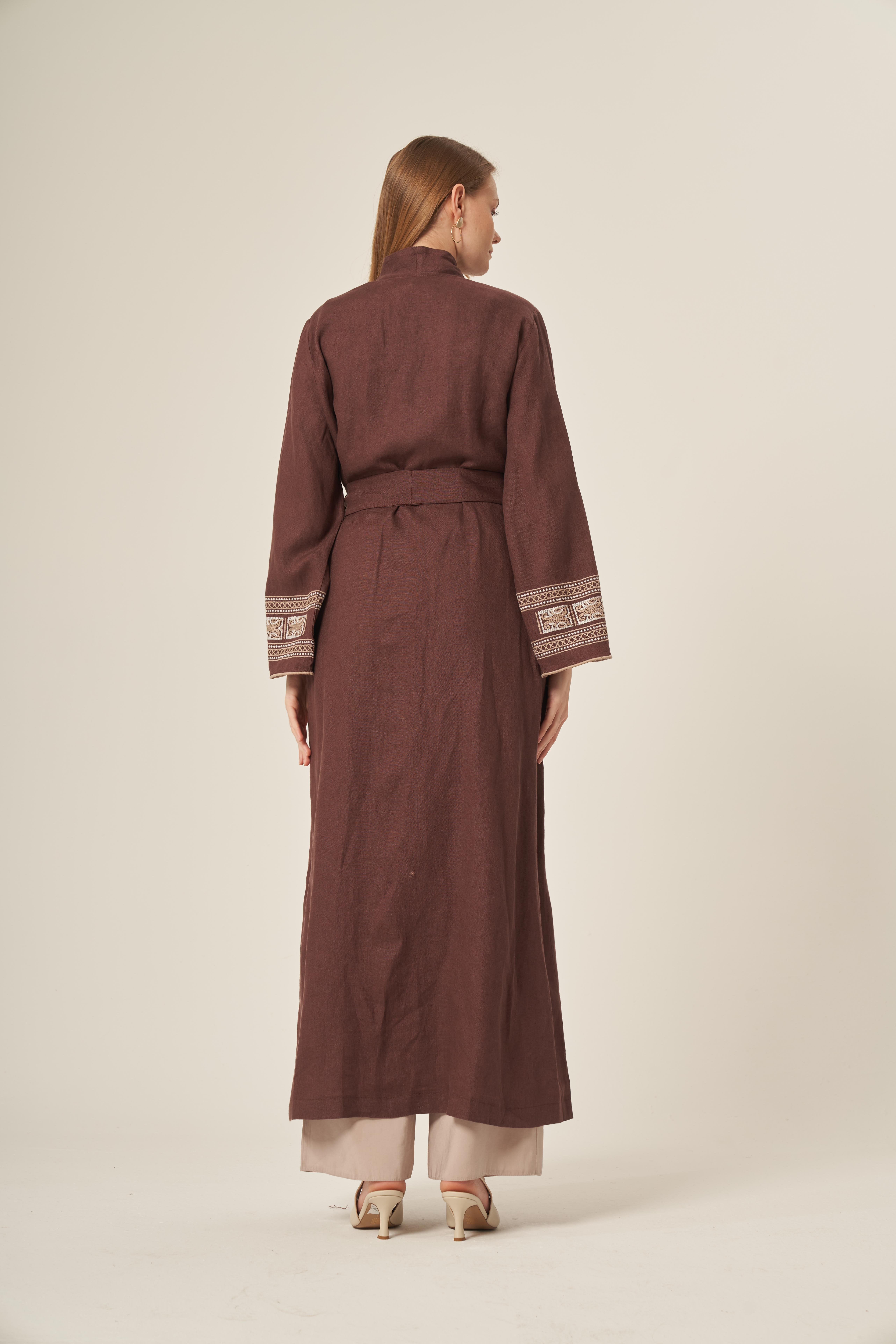 Ftz Kadın Ham Keten Kap Kahve 31110