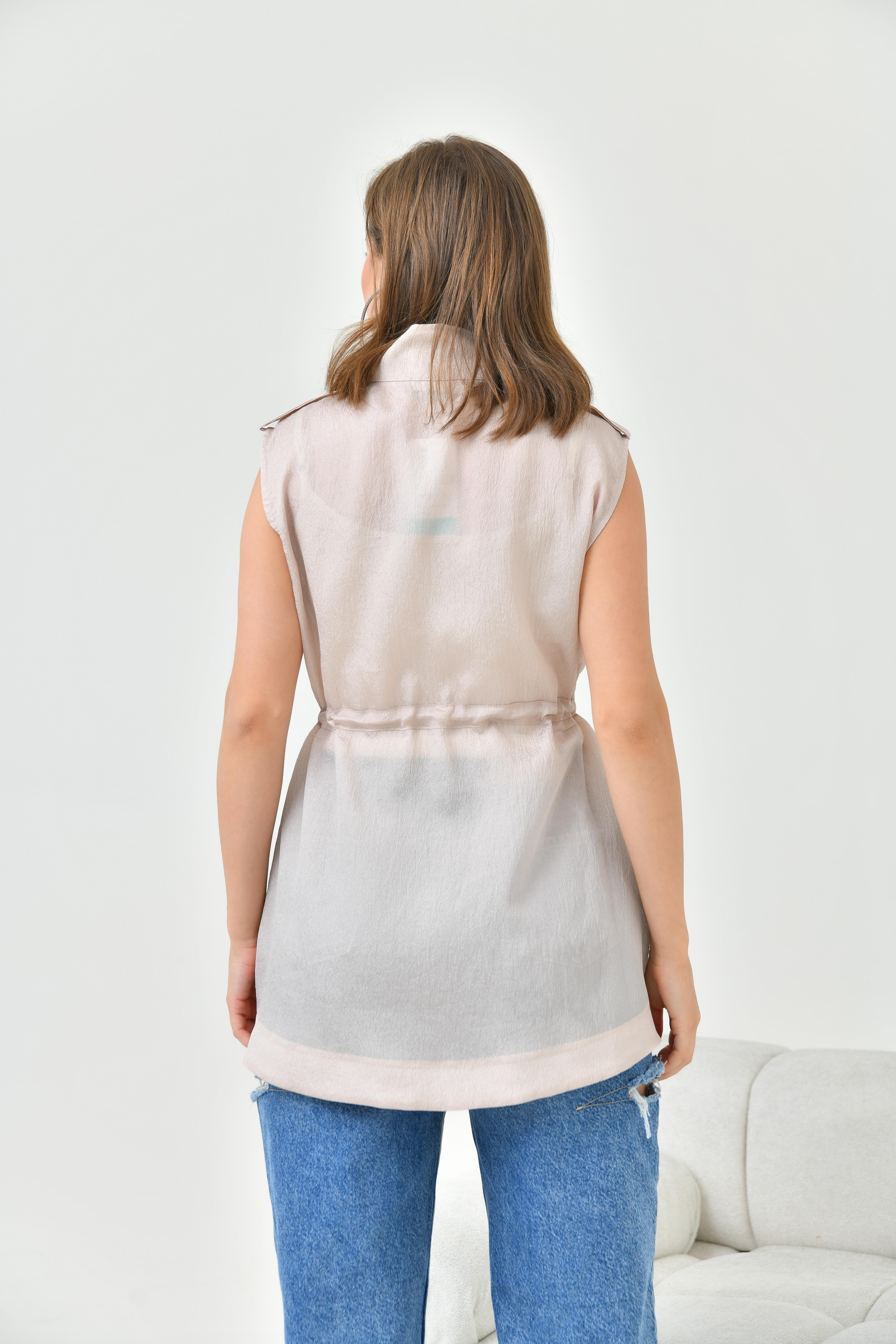 FTZ WOMEN BAYAN ORGANZE YELEK Taş 30855