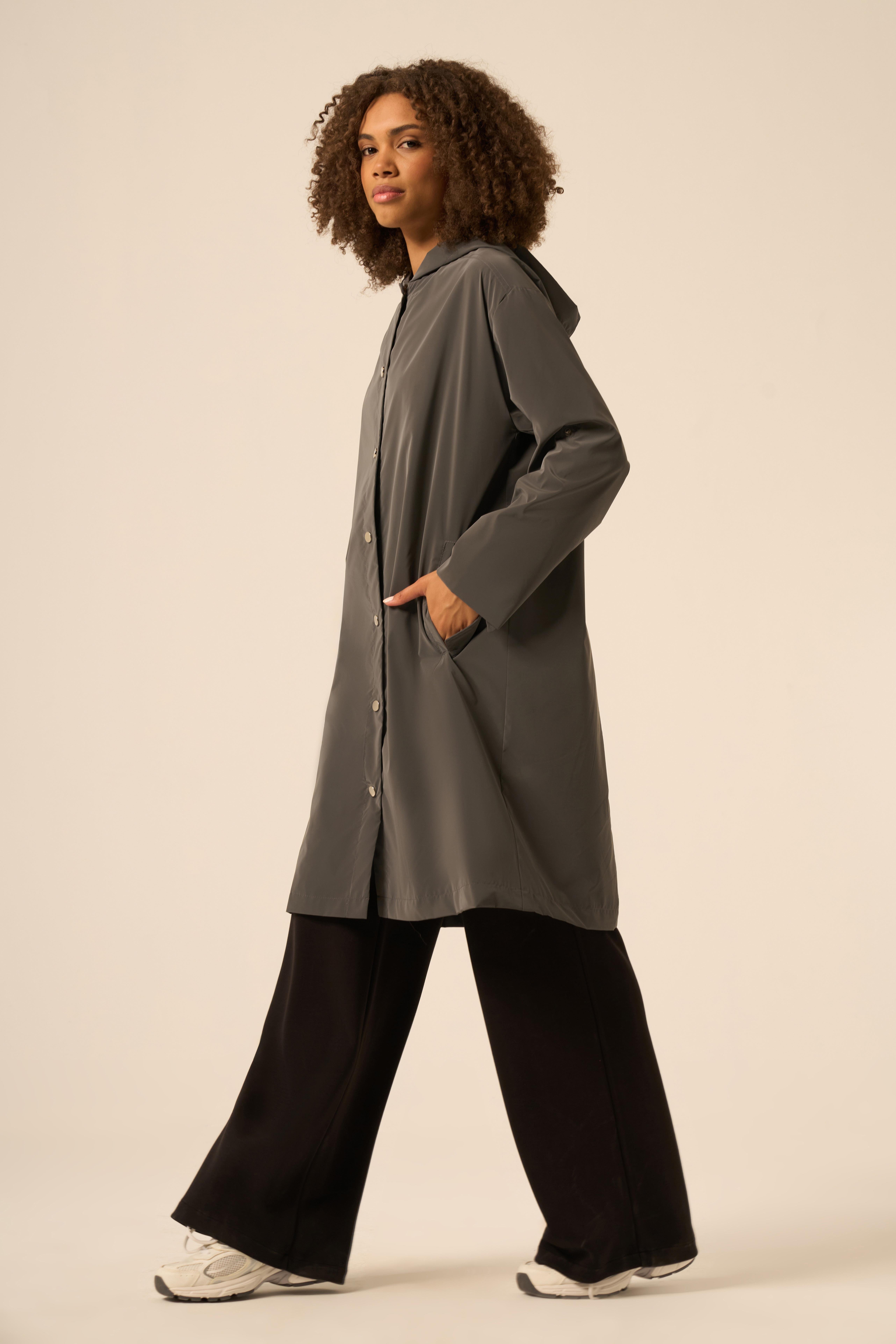 FTZ Women BAYAN TRENÇ KAP  Füme 31237