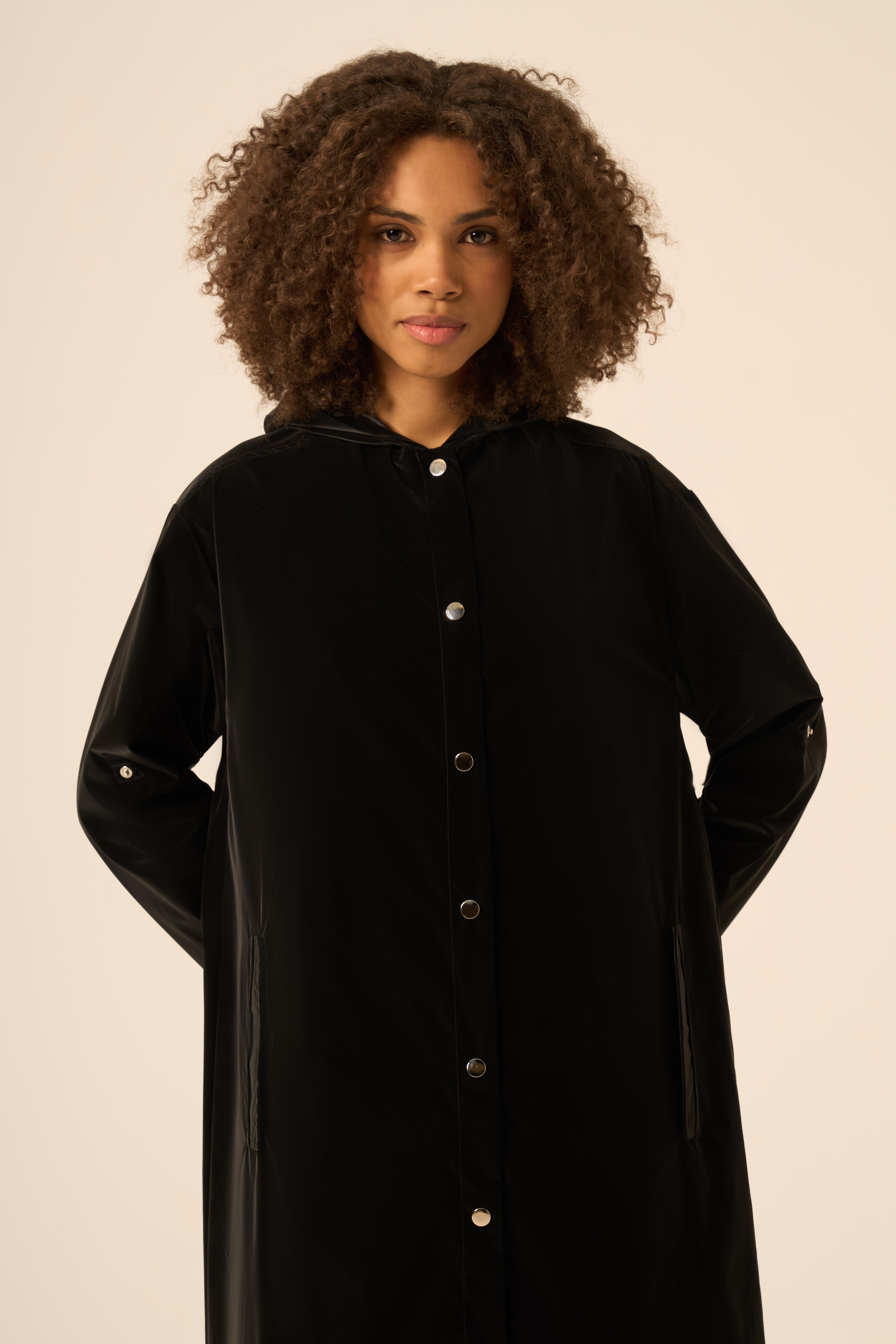 FTZ Women BAYAN TRENÇ KAP  Siyah 31237