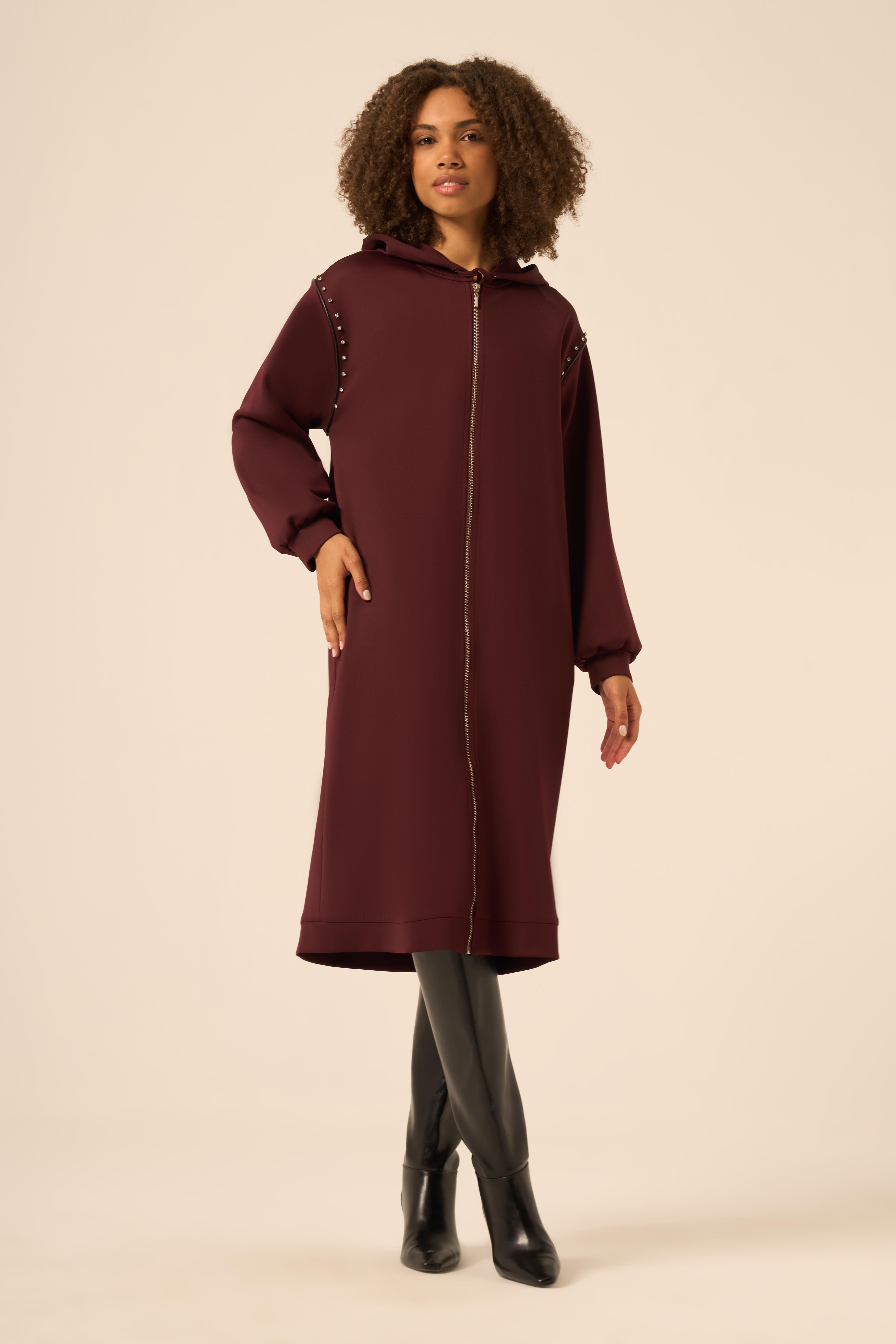 FTZ Women Ftz Taş Detay Kap  Bordo 31215