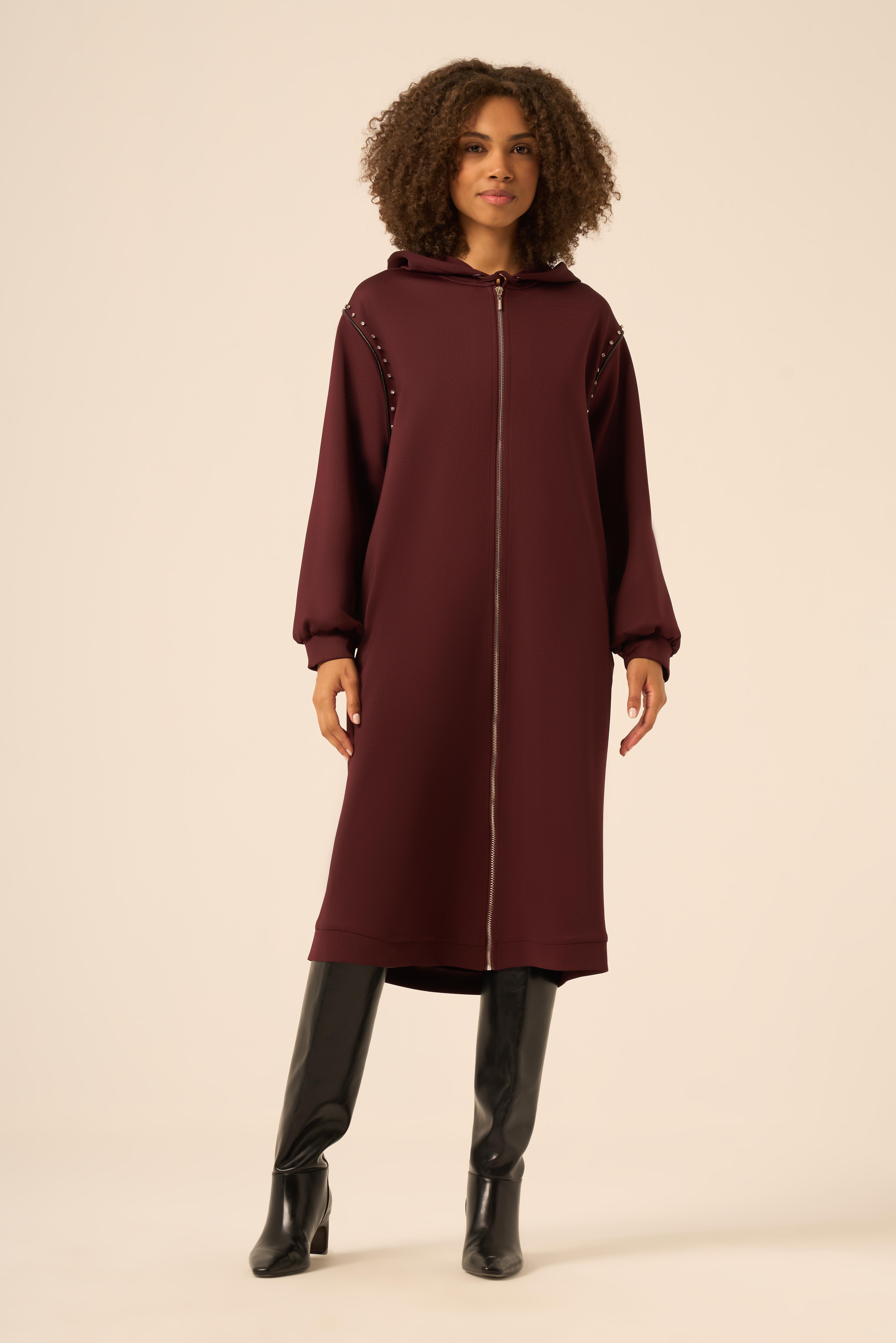 FTZ Women Ftz Taş Detay Kap  Bordo 31215