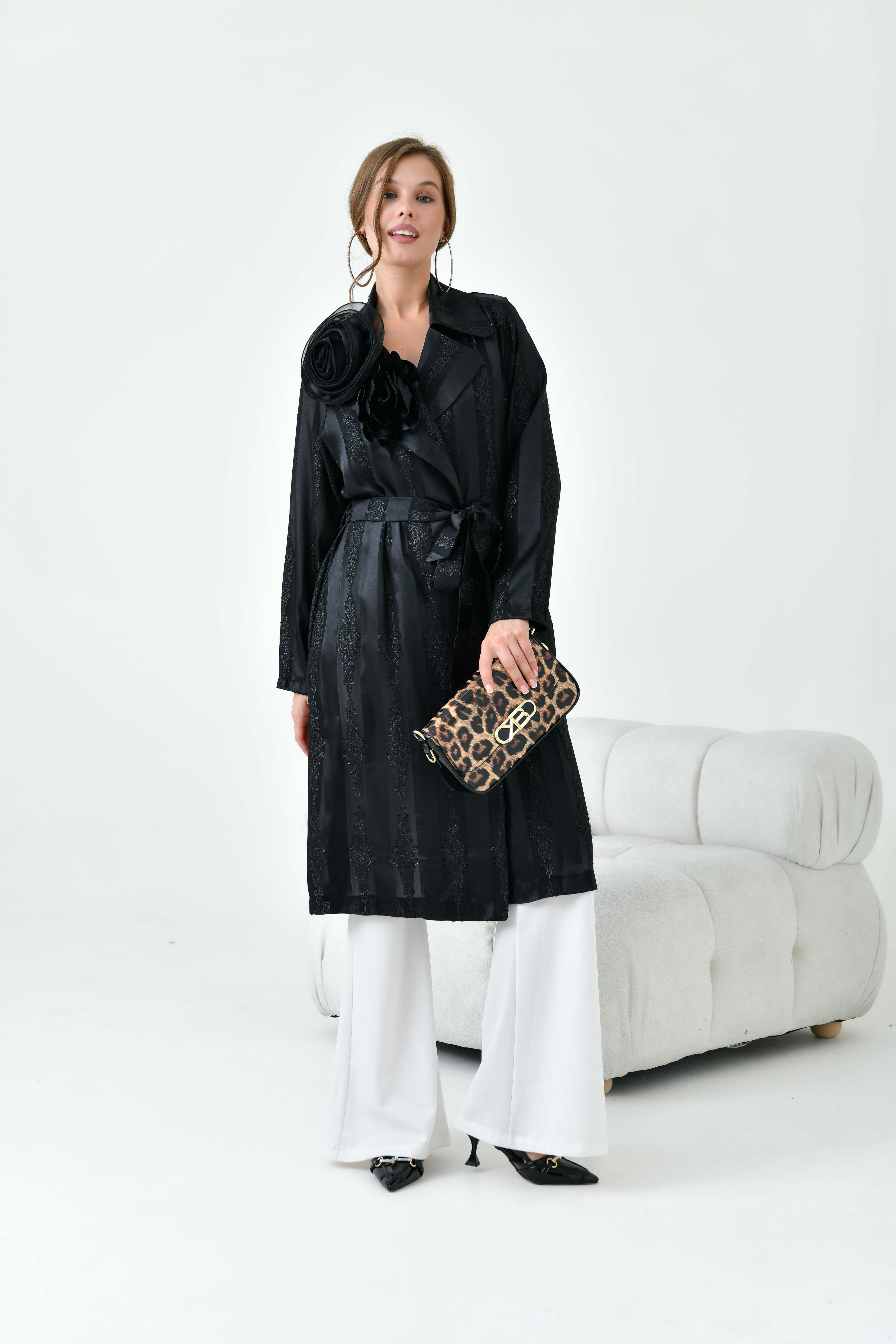 Ftz Women Kadın Abaya Kap Siyah 30864