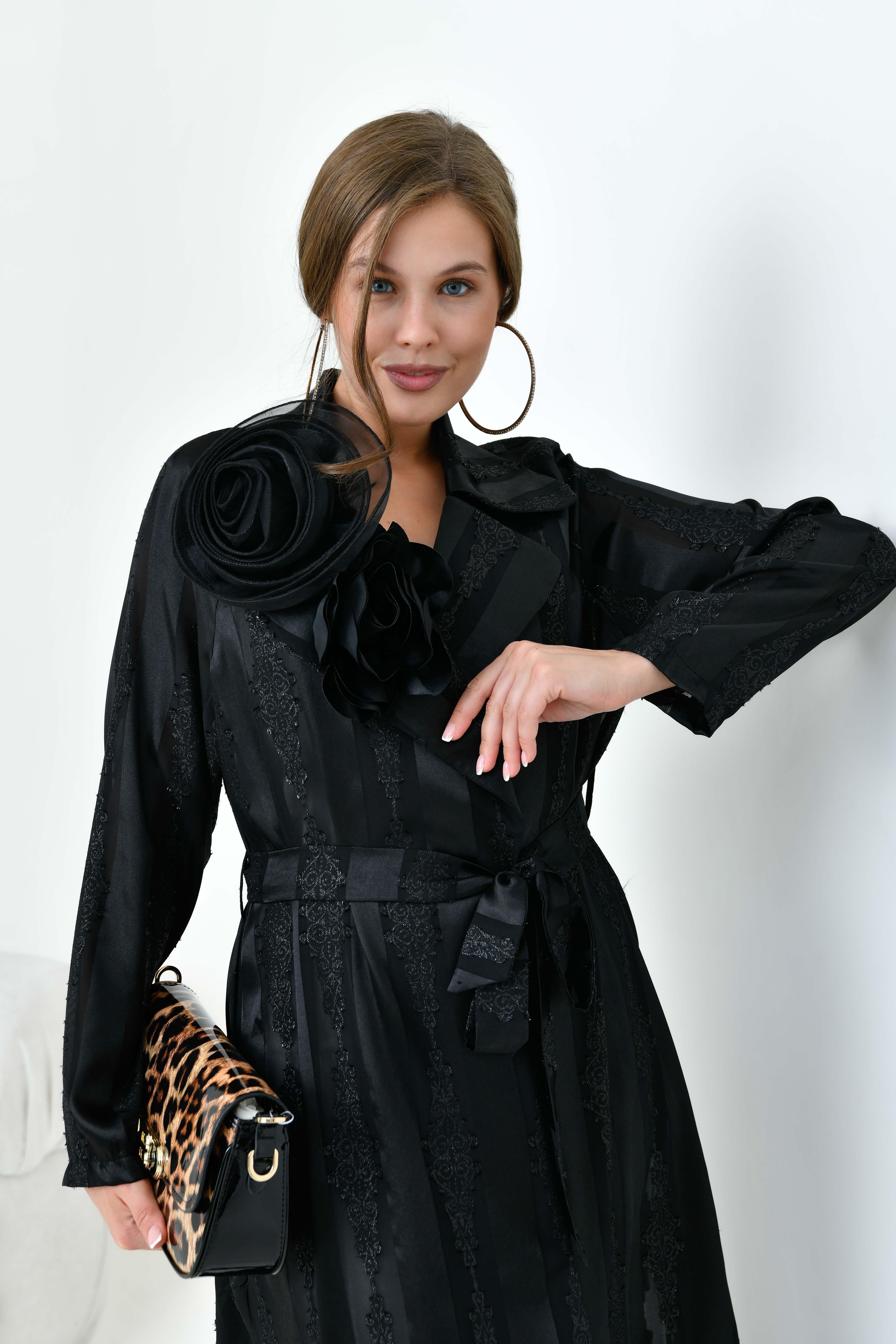 Ftz Women Kadın Abaya Kap Siyah 30864