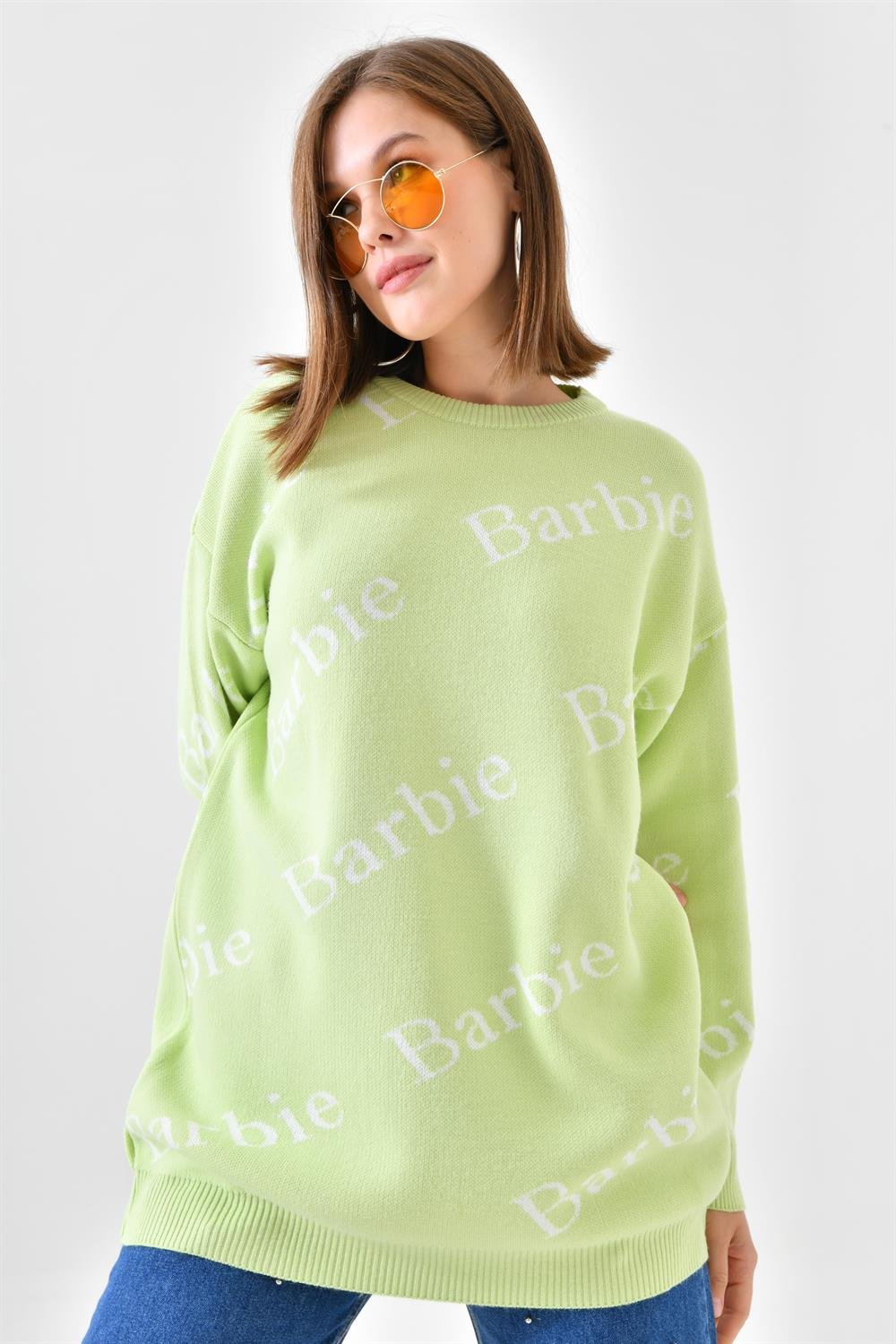 Ftz Women Kadın Barbie Kazak Fıstık Yeşili