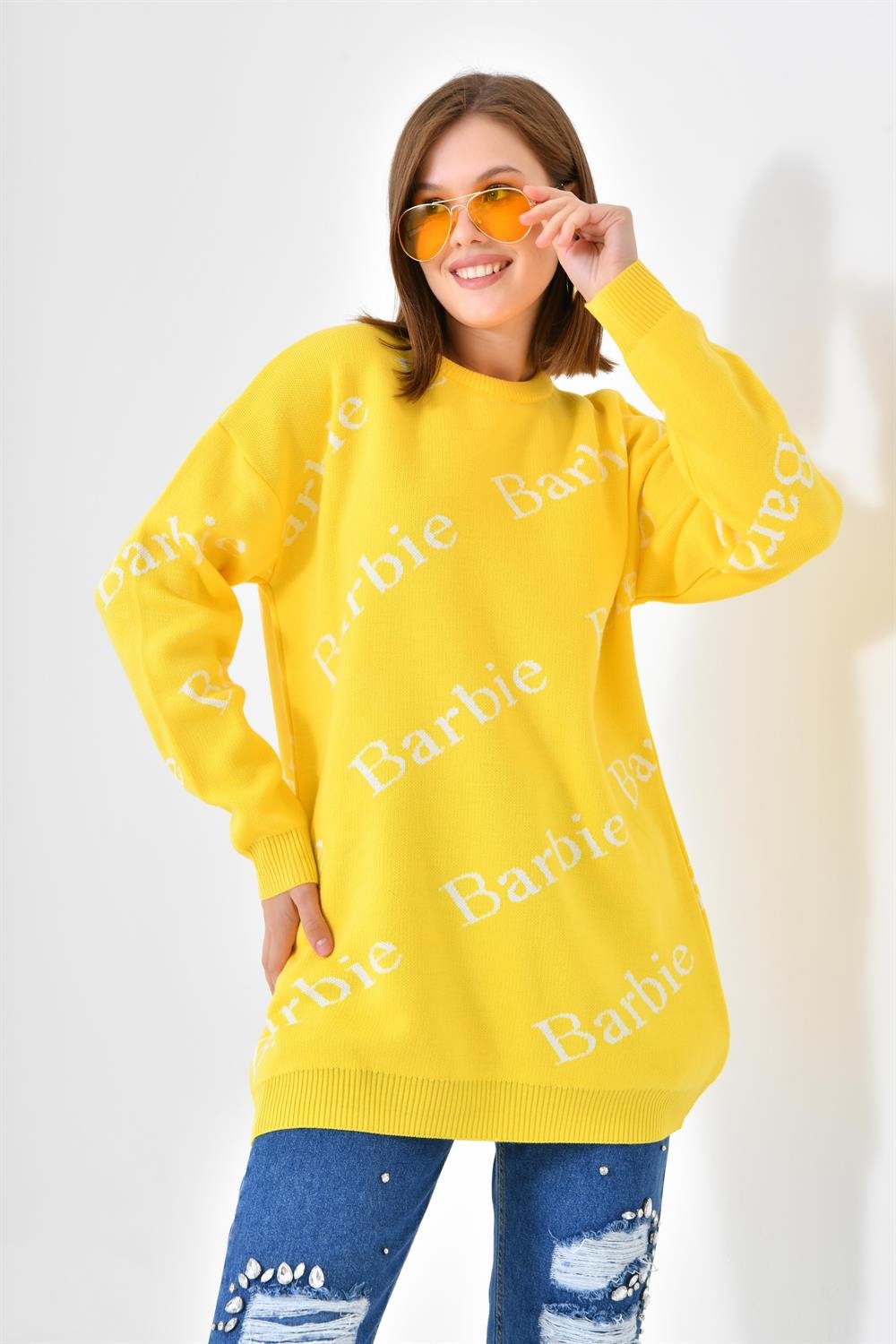 Ftz Women Kadın Barbie Kazak Sarı