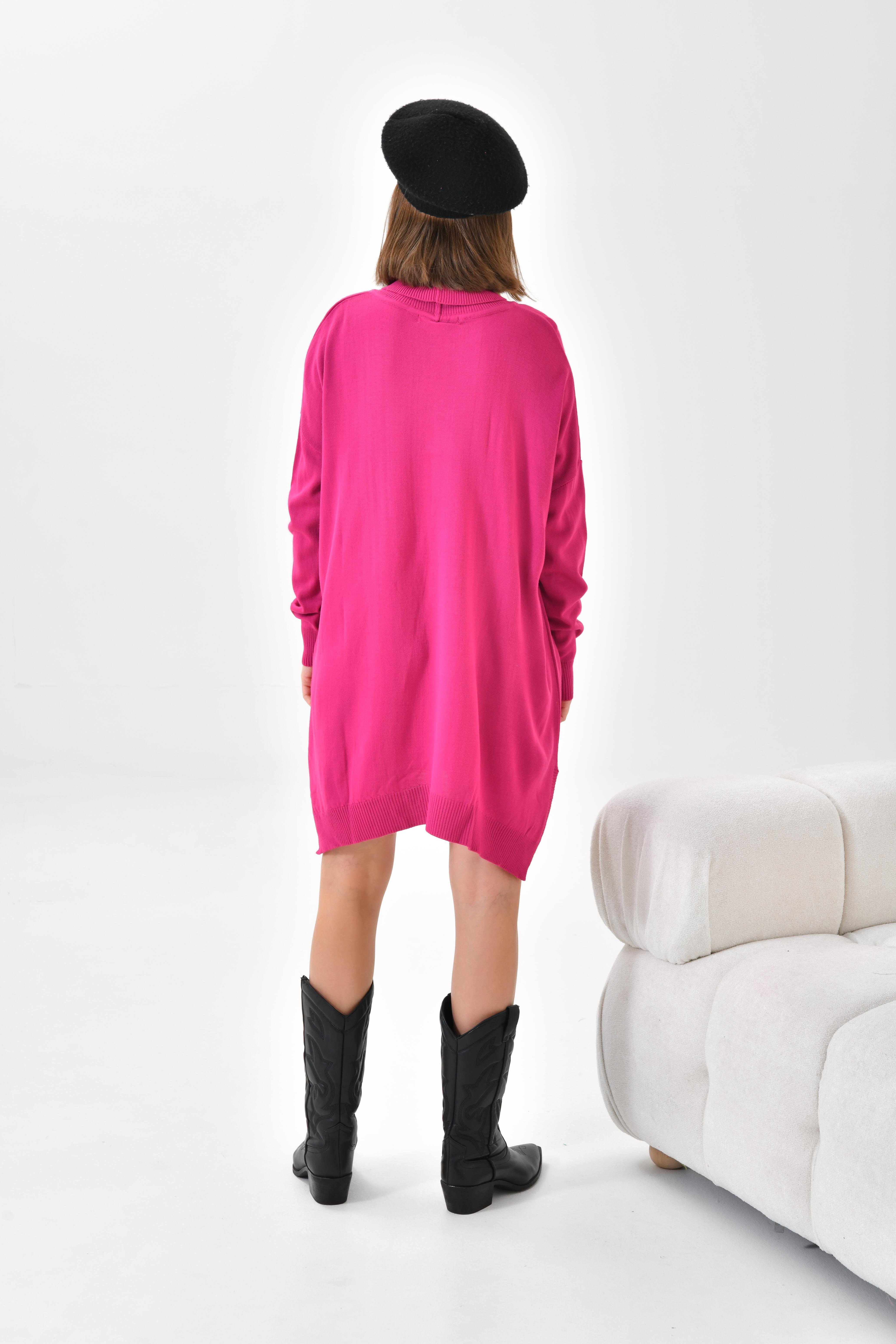 FTZ Women Kadın Basic Tunik  Fuşya 20401