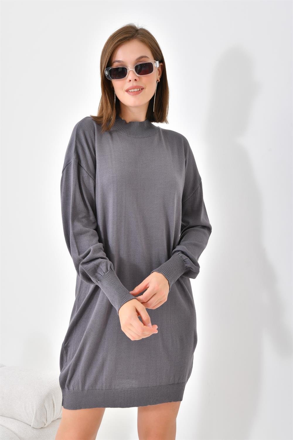 Ftz Women Kadın Basic Tunik Gri