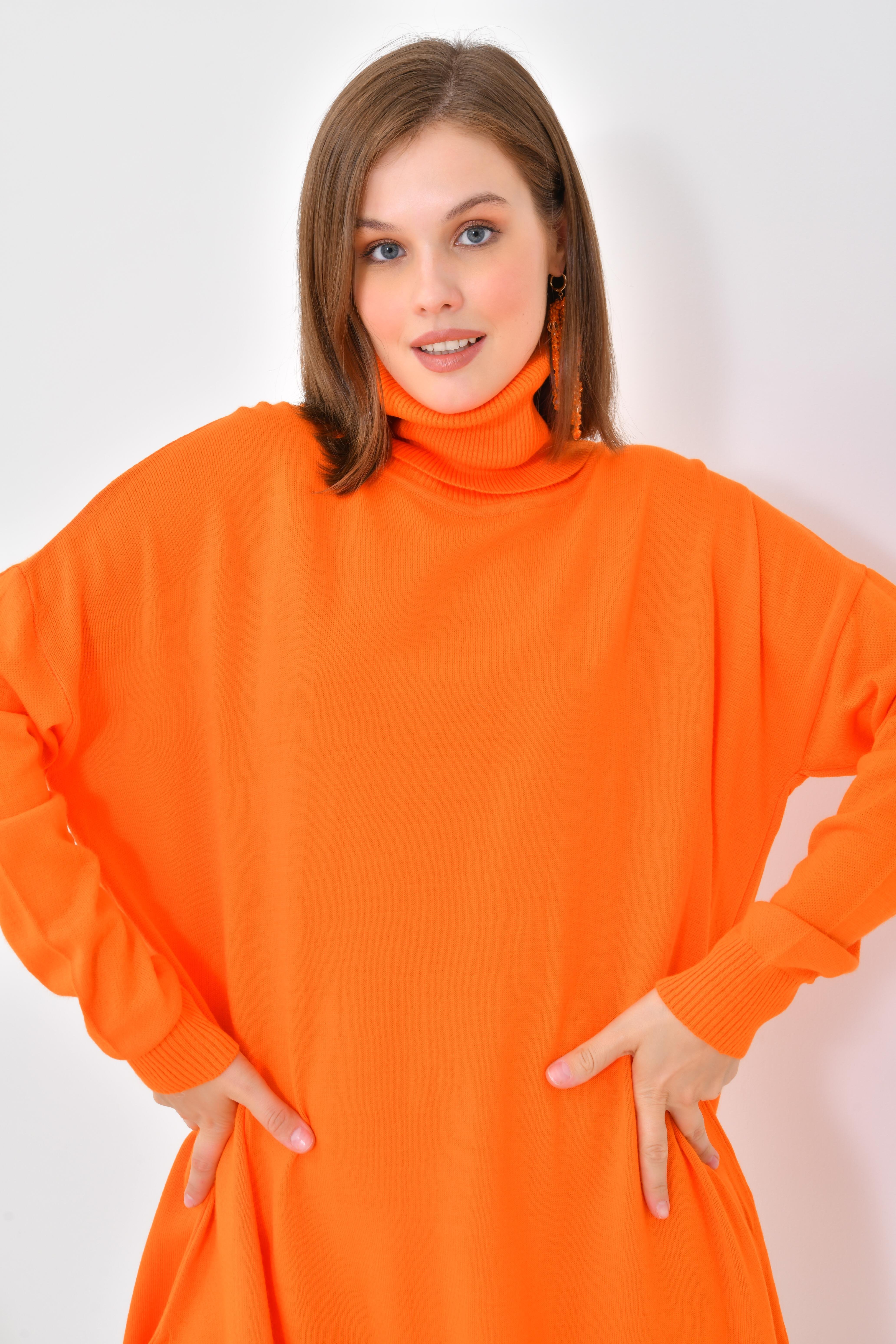 FTZ Women Kadın Basic Tunik  Orange 20401