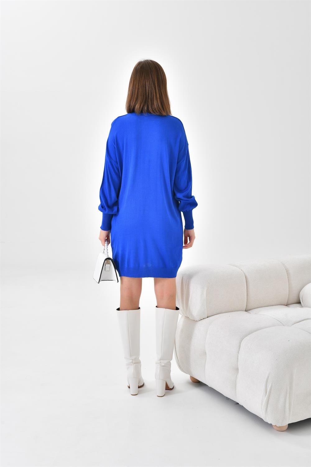 Ftz Women Kadın Basic Tunik Saks Mavi