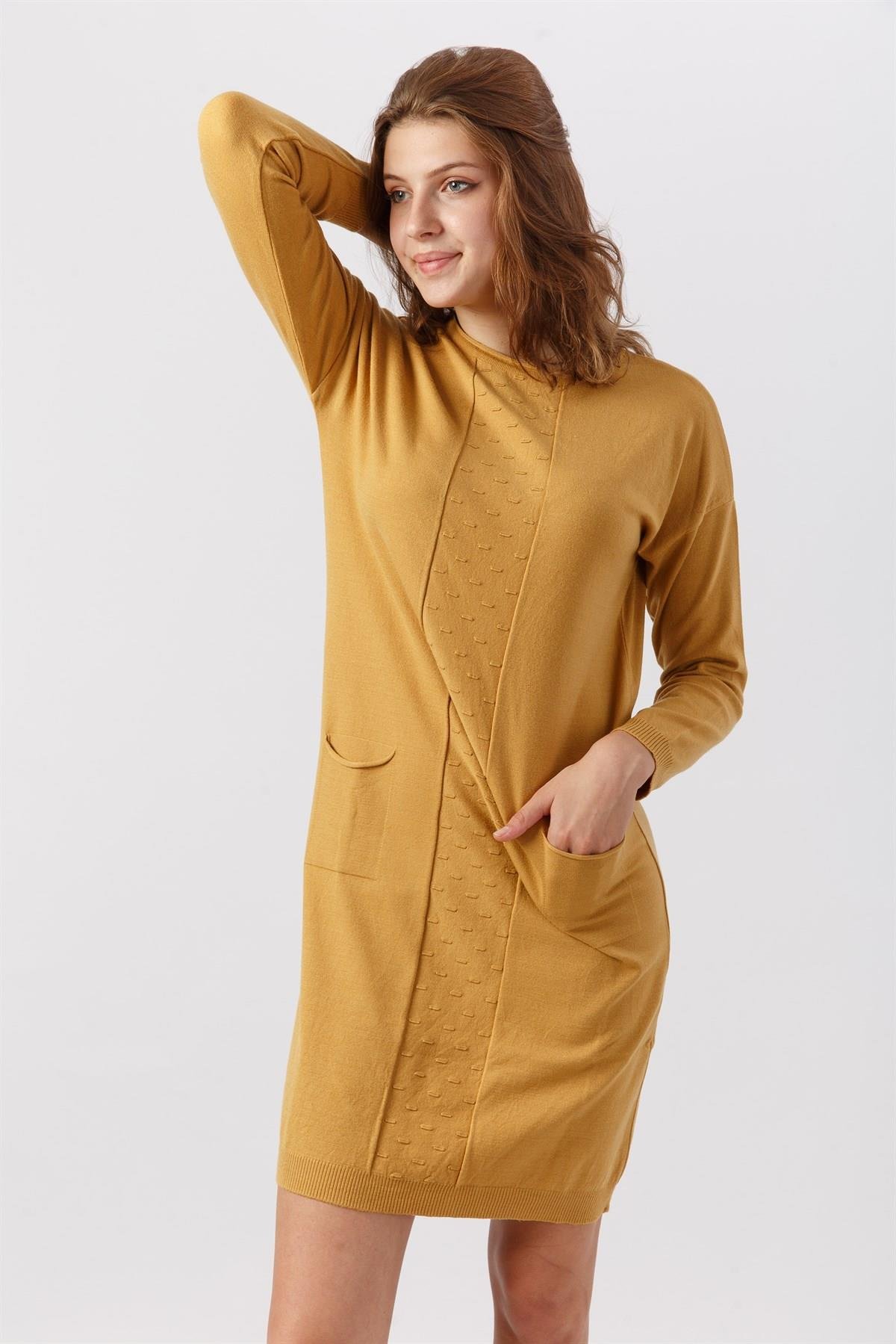 FTZ Women Kadın Cepli Tunik  Safran 20-260