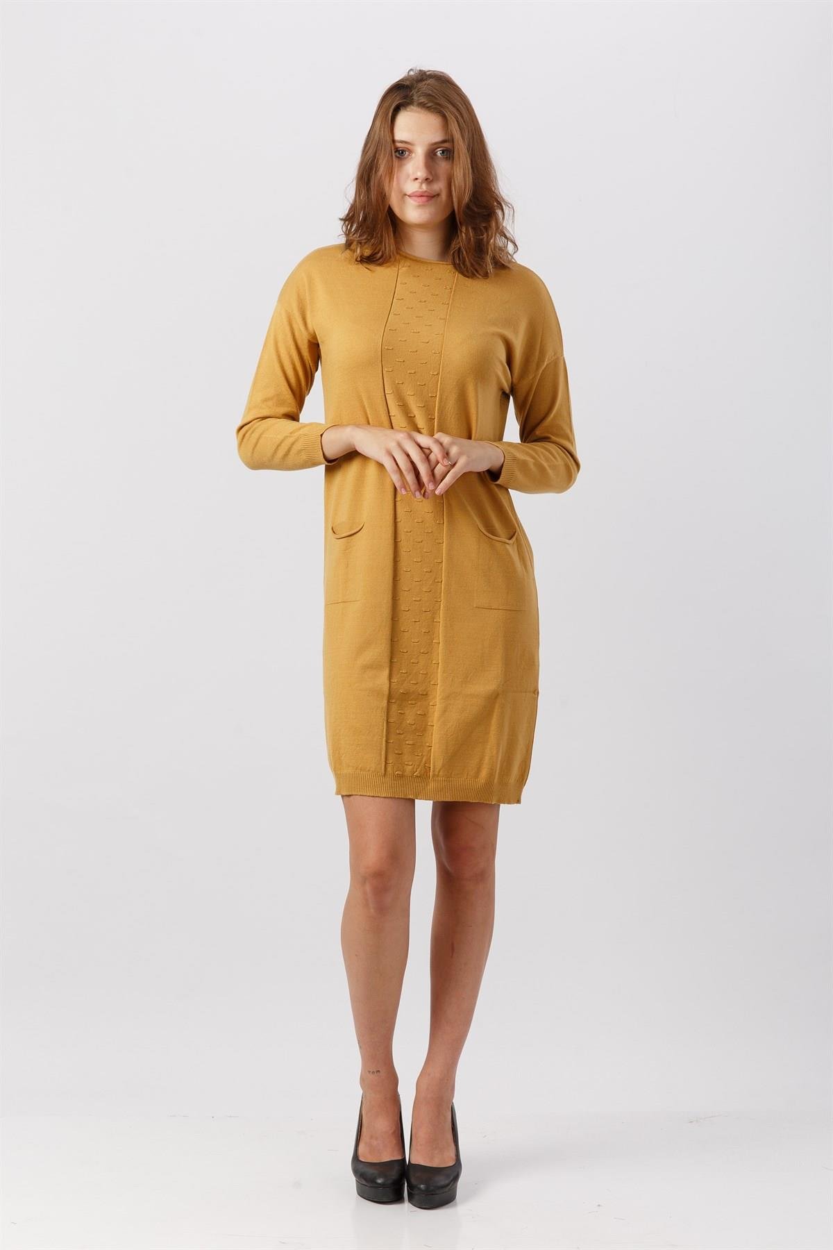 FTZ Women Kadın Cepli Tunik  Safran 20-260