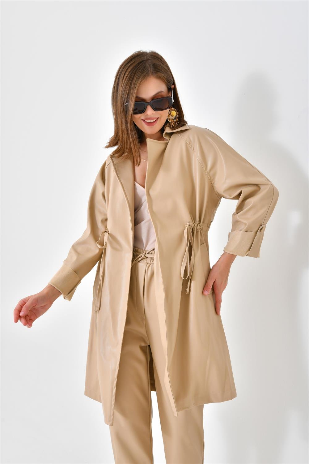 FTZ Women Kadın Deri Kap Camel