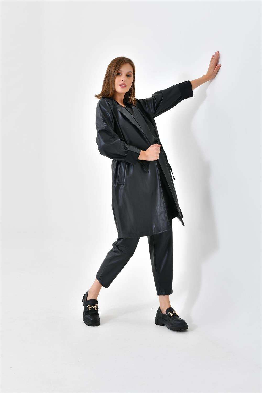 FTZ Women Kadın Deri Kap Siyah