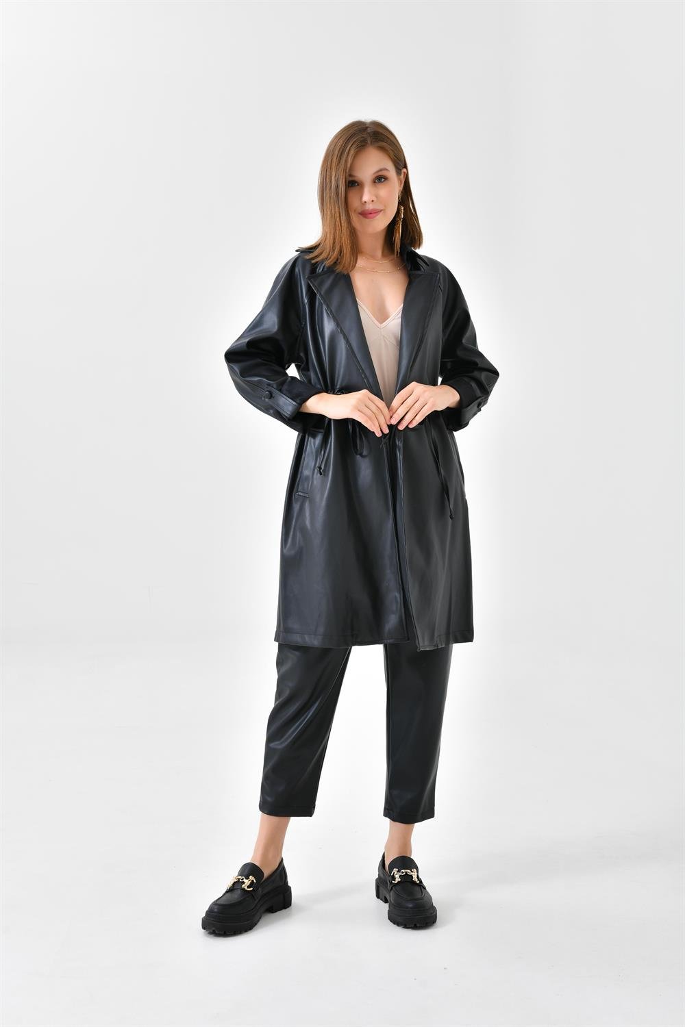 FTZ Women Kadın Deri Kap Siyah