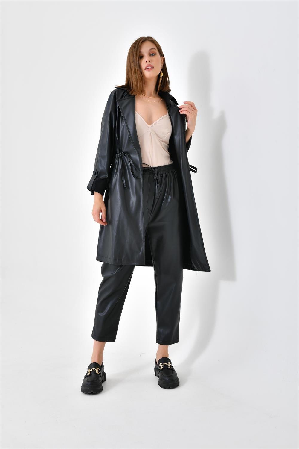 FTZ Women Kadın Deri Pantolon Siyah