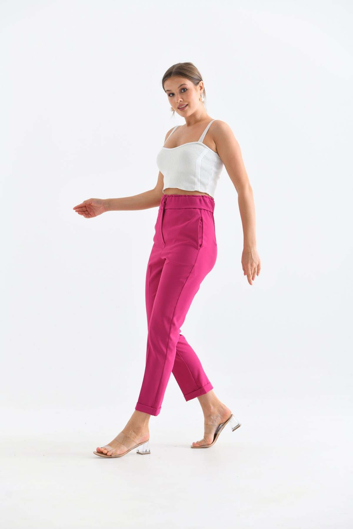 FTZ Women Kadın Douable Crep  Fuşya 30170