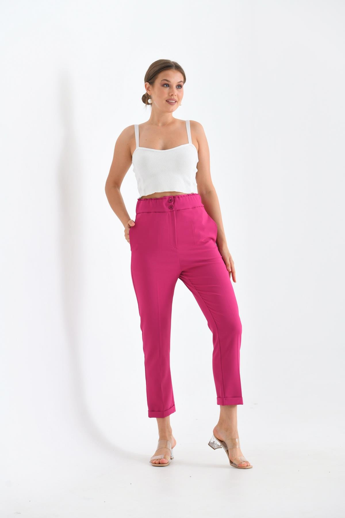 FTZ Women Kadın Douable Crep  Fuşya 30170