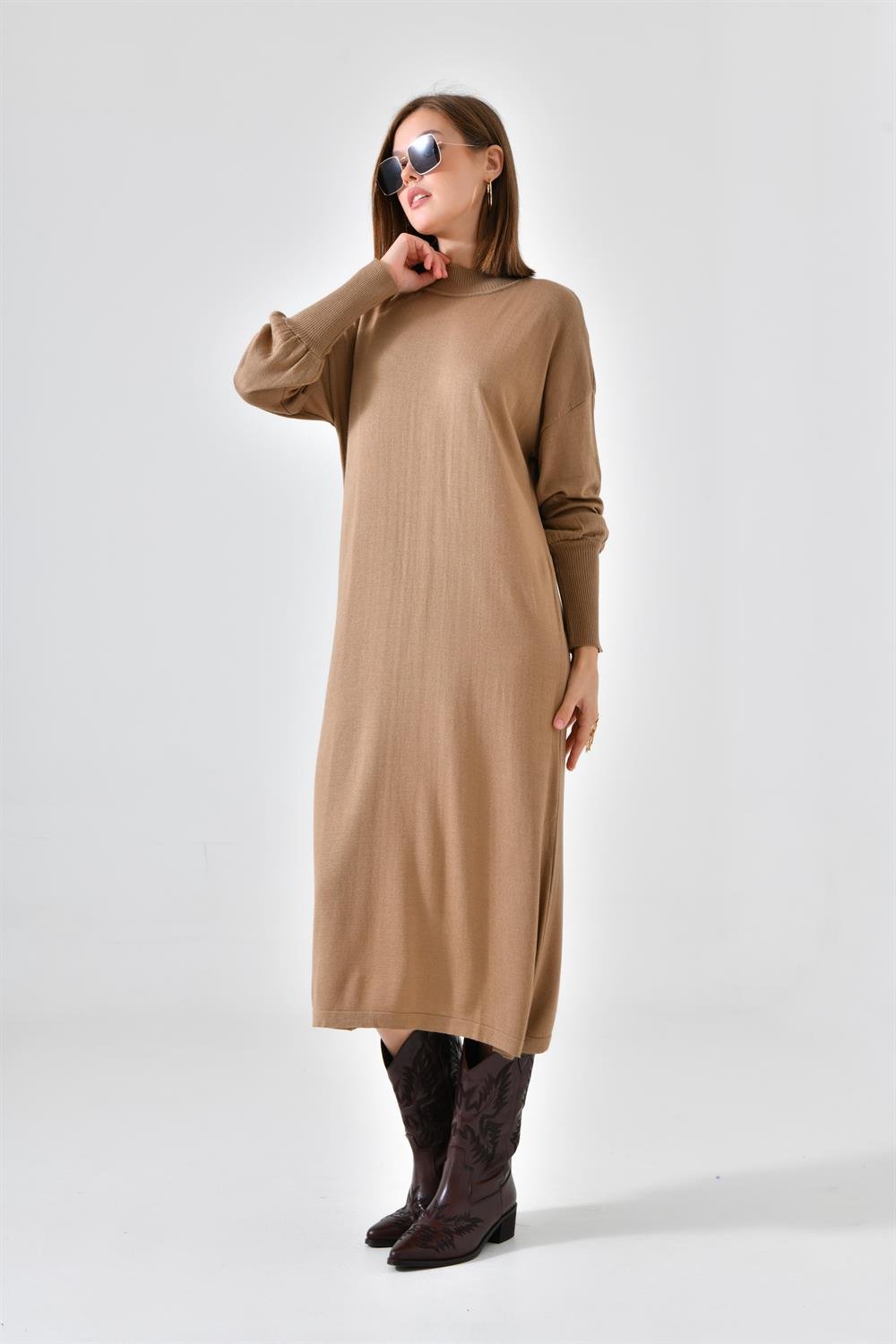 Ftz Women Kadın DÜz Basic Tunik Beige 20678