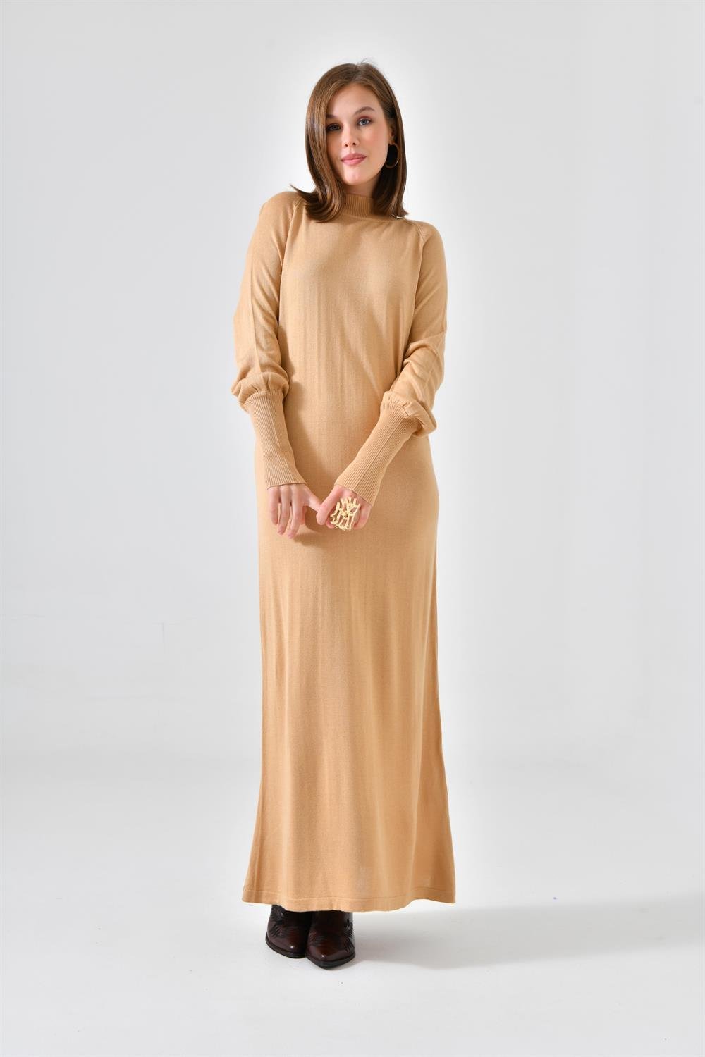 Ftz Women Kadın Düz Basic Tunik Bisküvi 20677