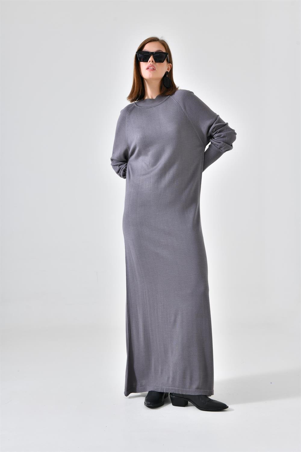 Ftz Women Kadın Düz Basic Tunik Gri 20677