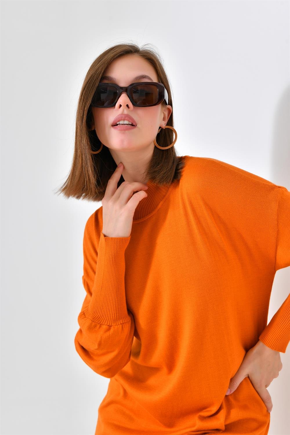 Ftz Women Kadın DÜz Basic Tunik Orange 20678