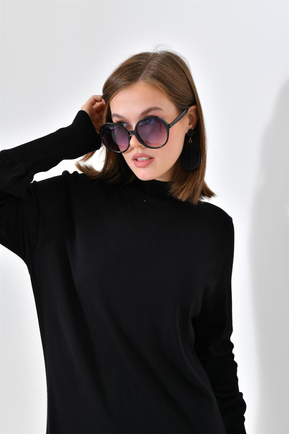 Ftz Women Kadın Düz Basic Tunik Siyah 20677