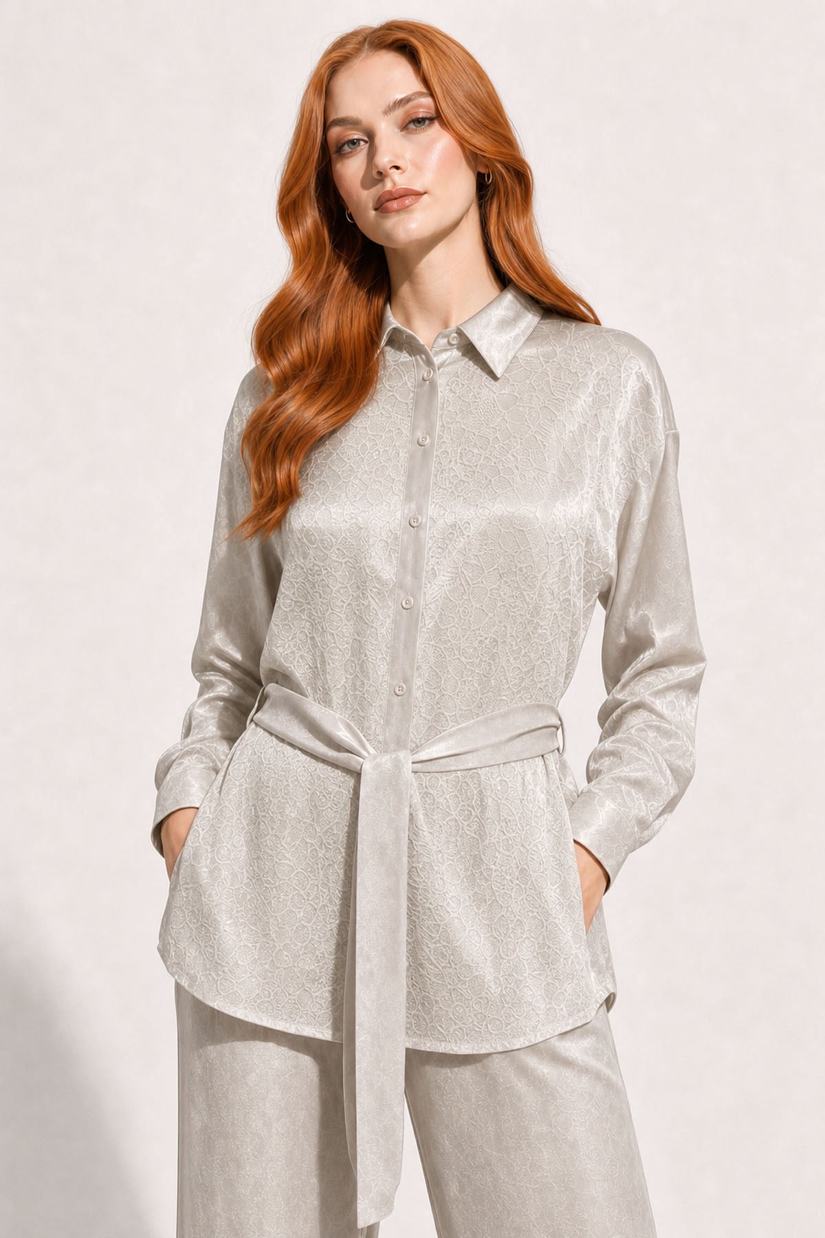 FTZ Women Kadın Glitery Takım  Beige 31386