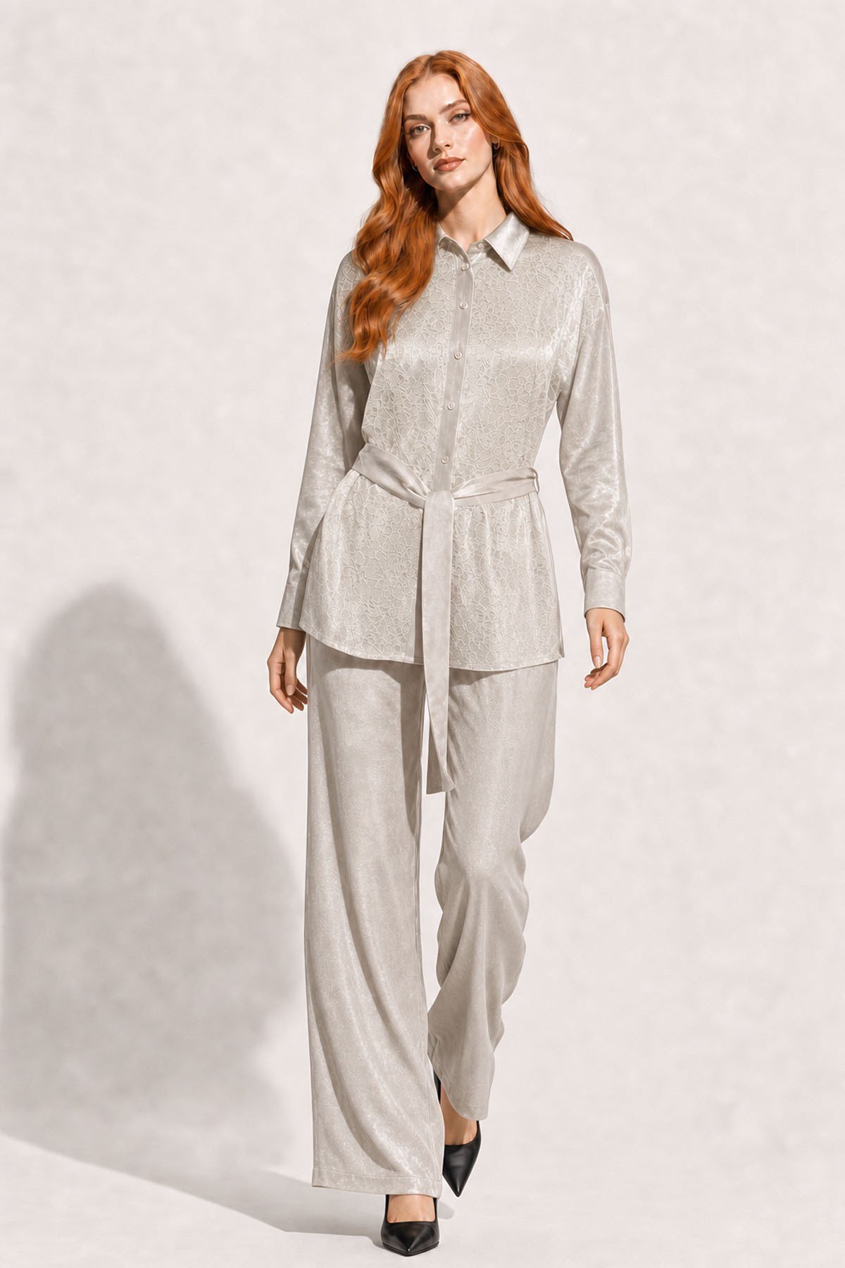 FTZ Women Kadın Glitery Takım  Beige 31386