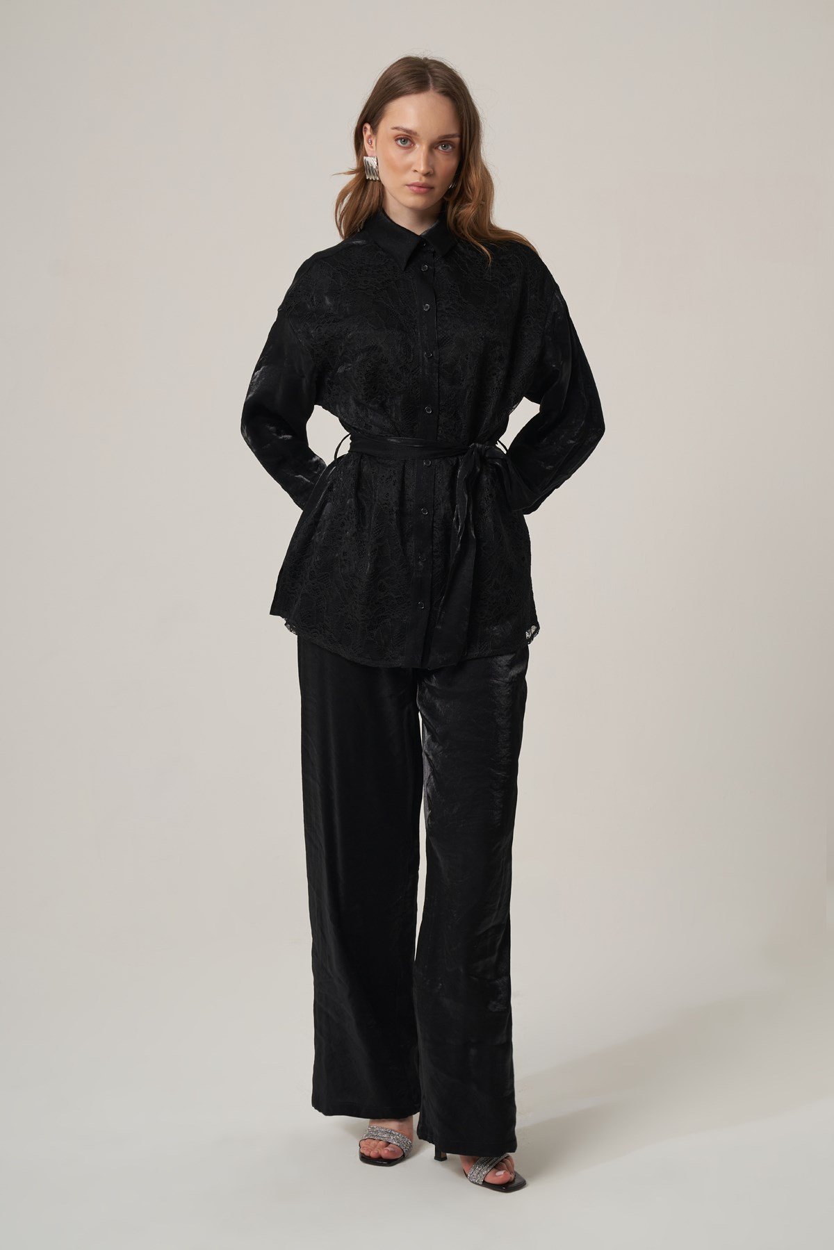 FTZ Women Kadın Glitery Takım  Siyah 31386