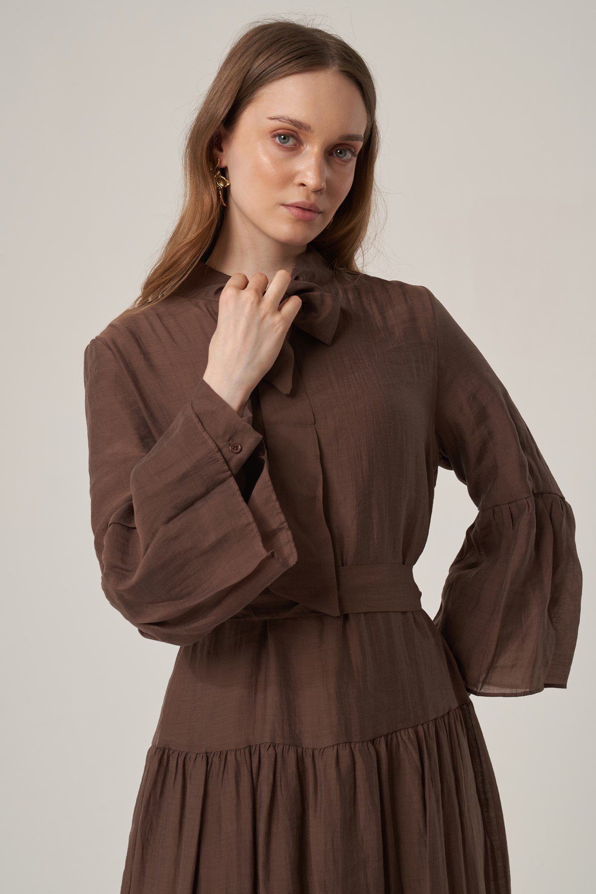 FTZ Women Kadın Helena Elbise  Kahve 31408
