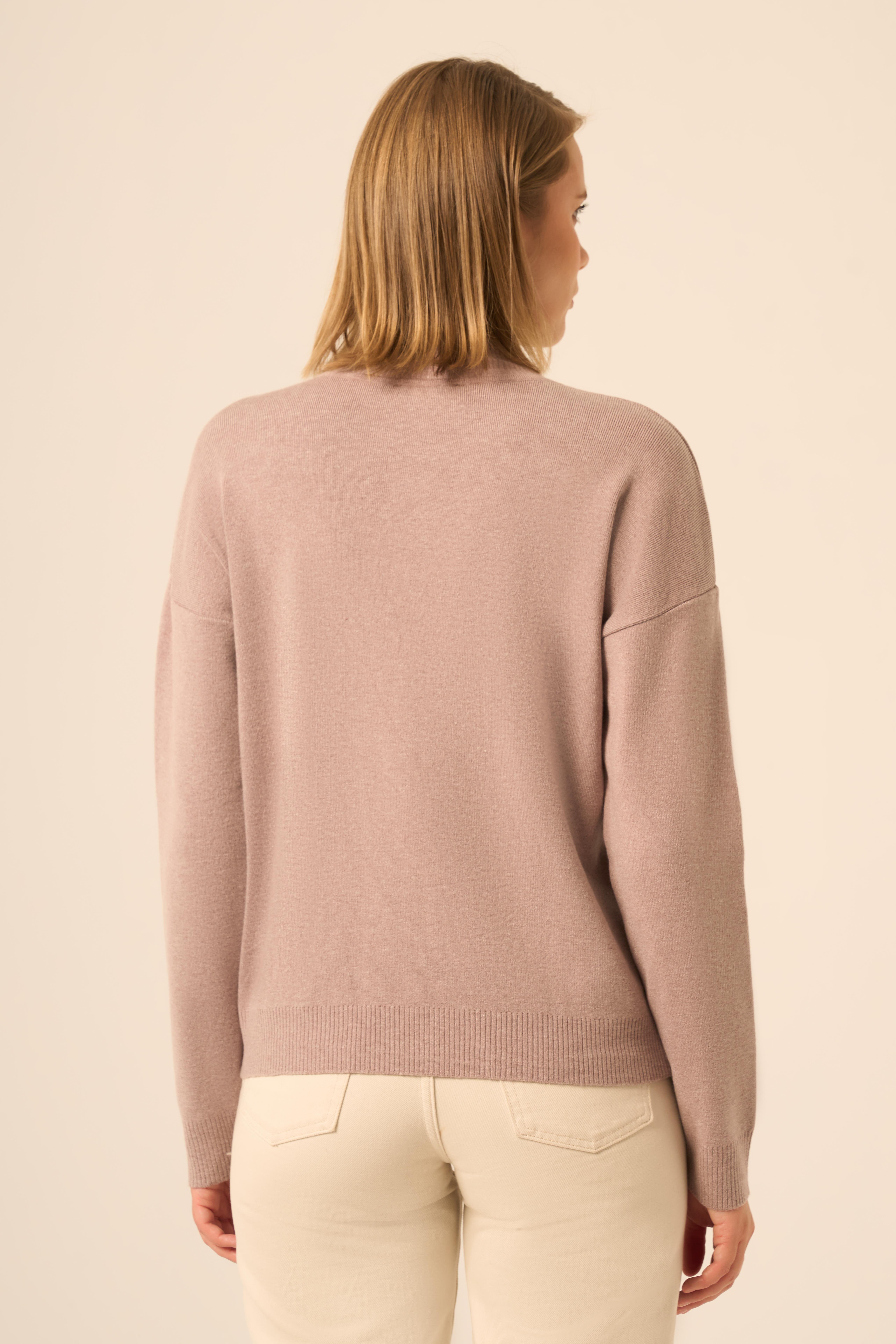 FTZ Women Kadın İşleme Detay Kazak  Vizon 25194