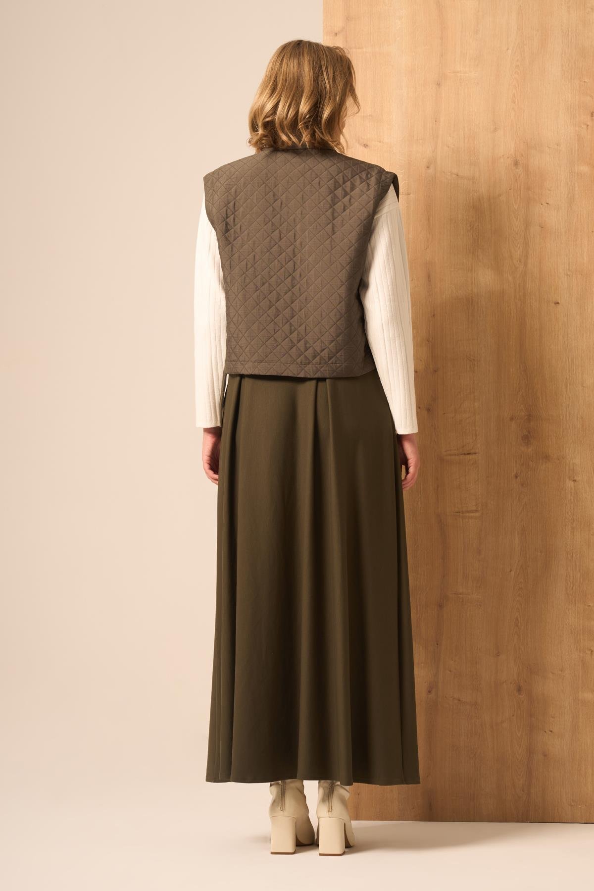 FTZ Women Kadın Kapitone Etekli Takım  Haki 31220