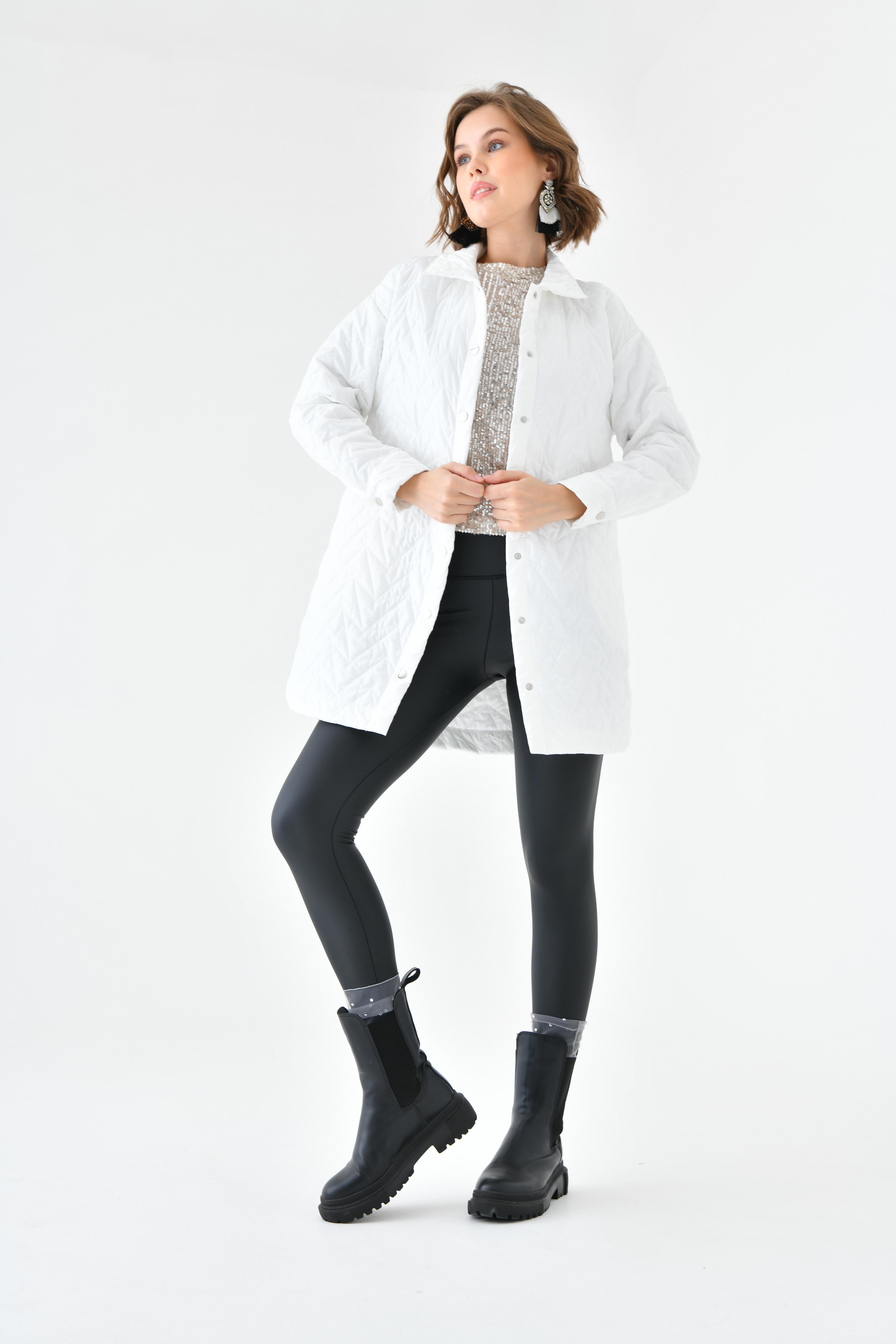 Ftz Women Kadın Kapitoneli Kap Ekru 30629