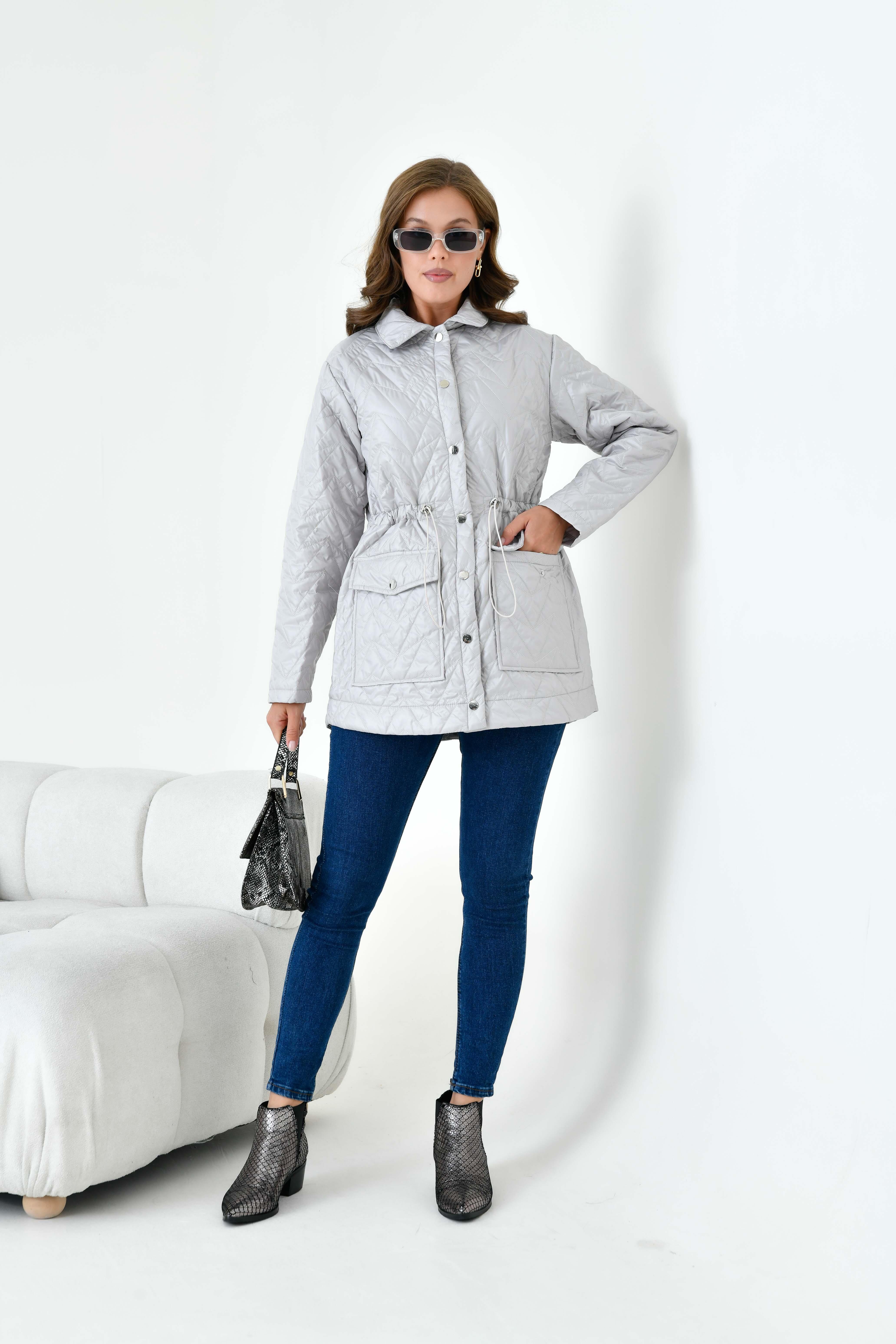 Ftz Women Kadın Kapitoneli Kap Gri 30628