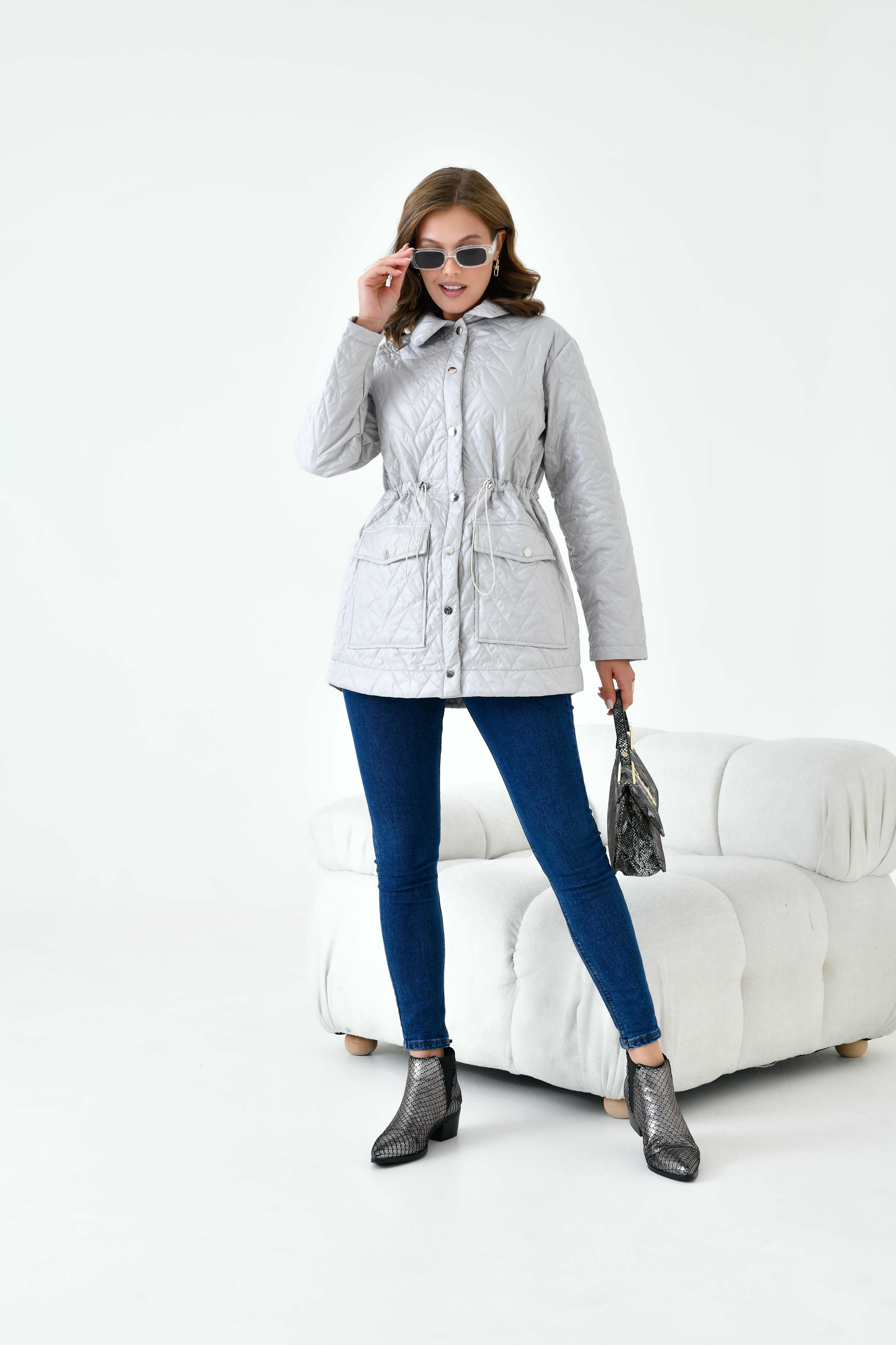 Ftz Women Kadın Kapitoneli Kap Gri 30628